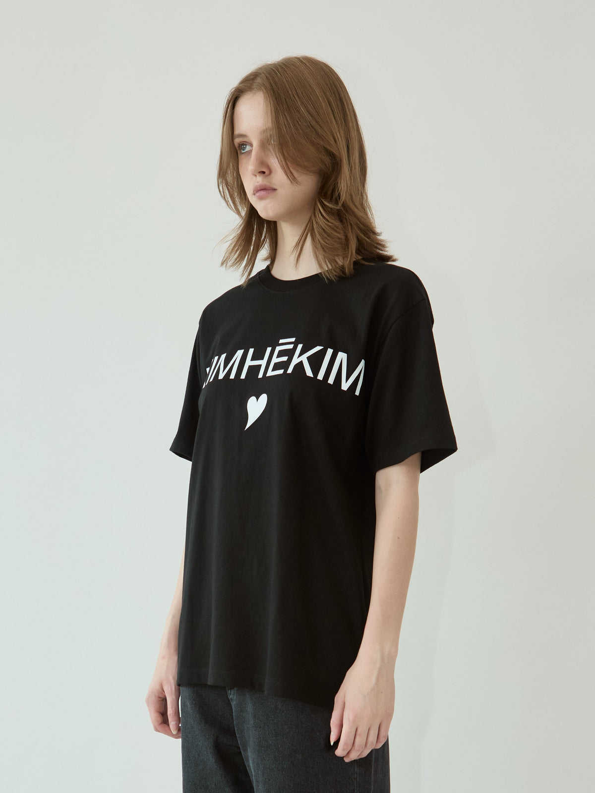 Kimhe Kim - Kimhekim Heart T-Shirt (Black) product image 2 | TRAB K-Fashion Australia