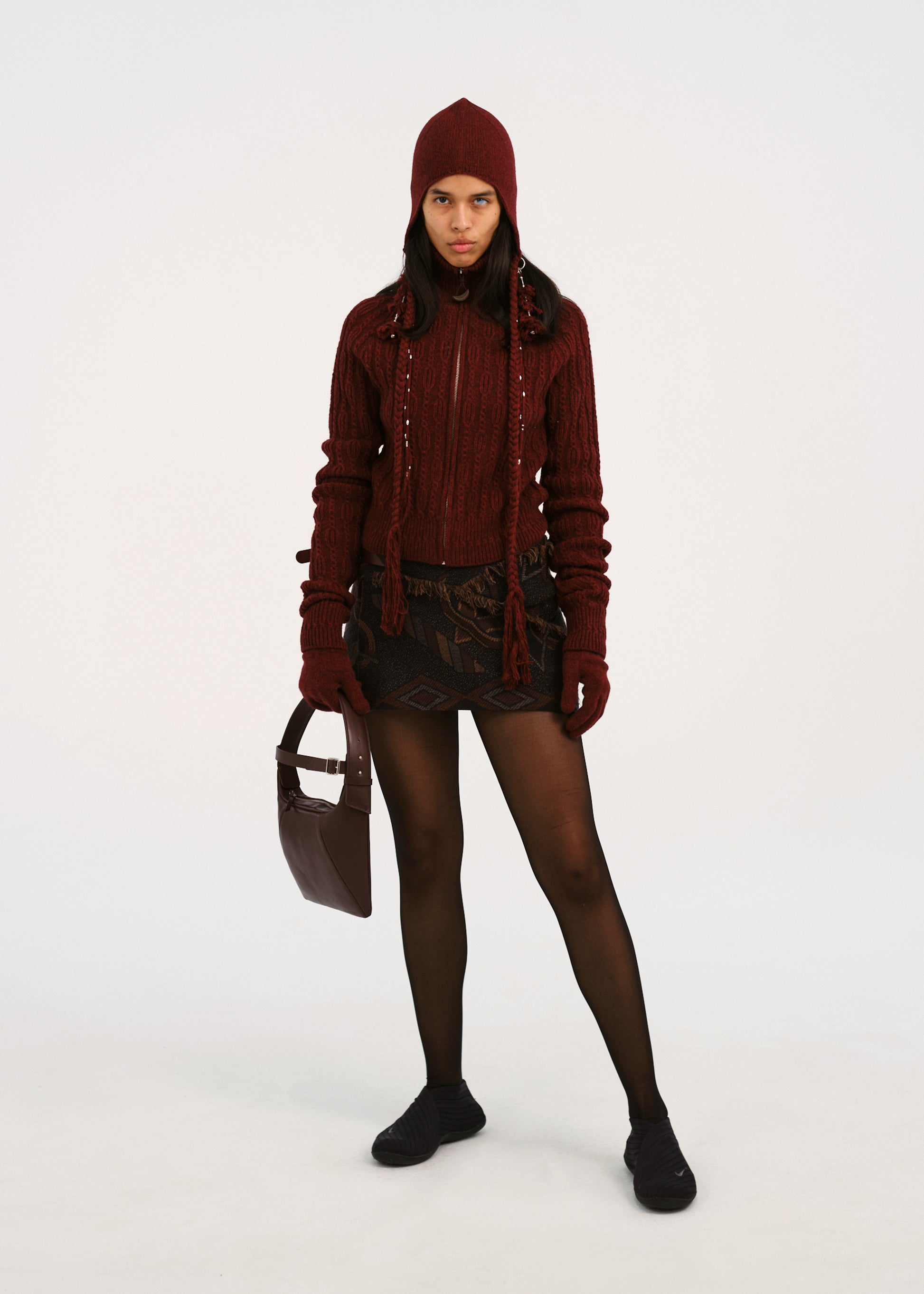 Hyein Seo - Cropped Knit Sweater w/ Gloves product image 1 | TRAB K-Fashion Australia