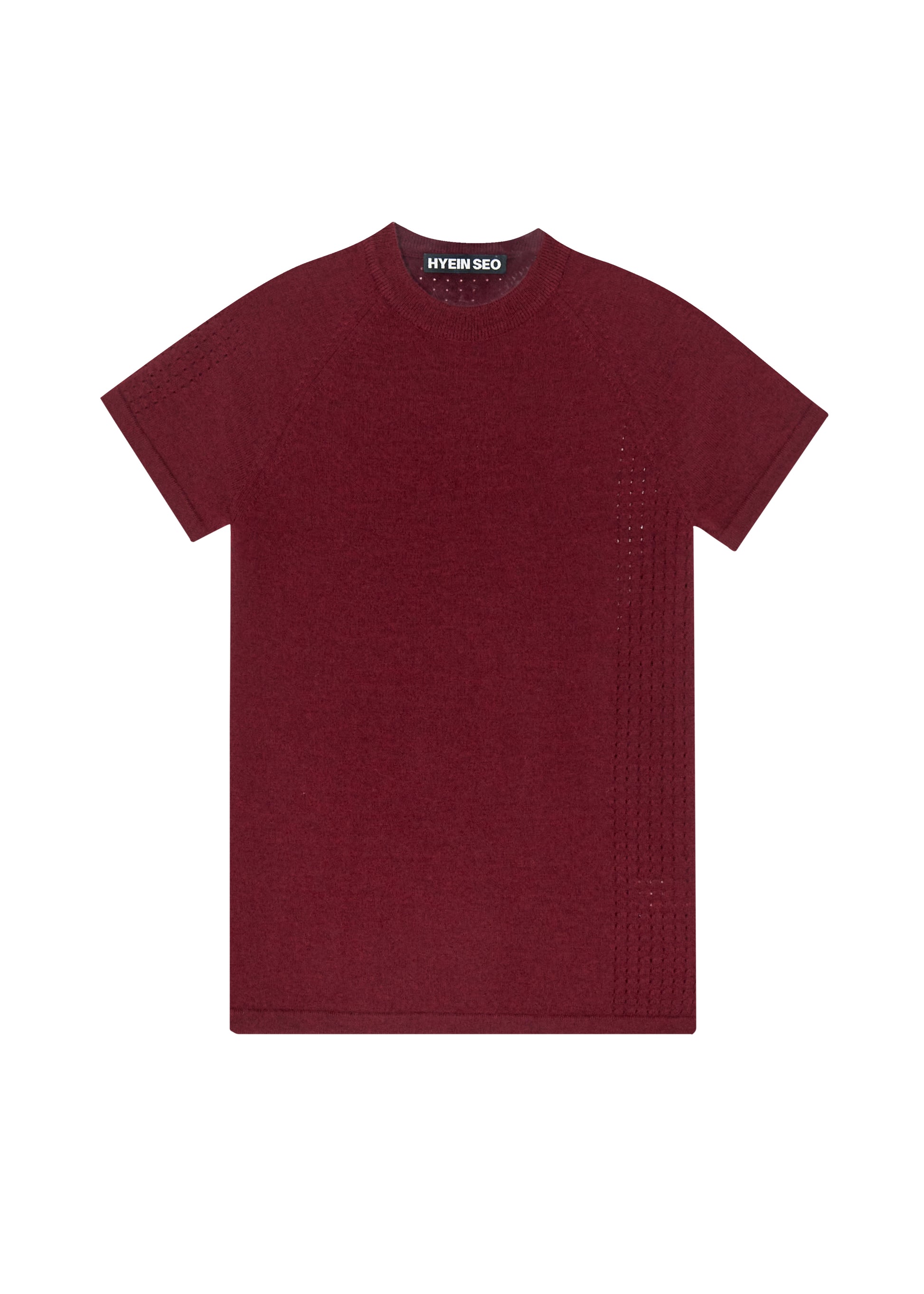 Hyein Seo - Perforated Knit Top (Burgundy) product image 5 | TRAB K-Fashion Australia