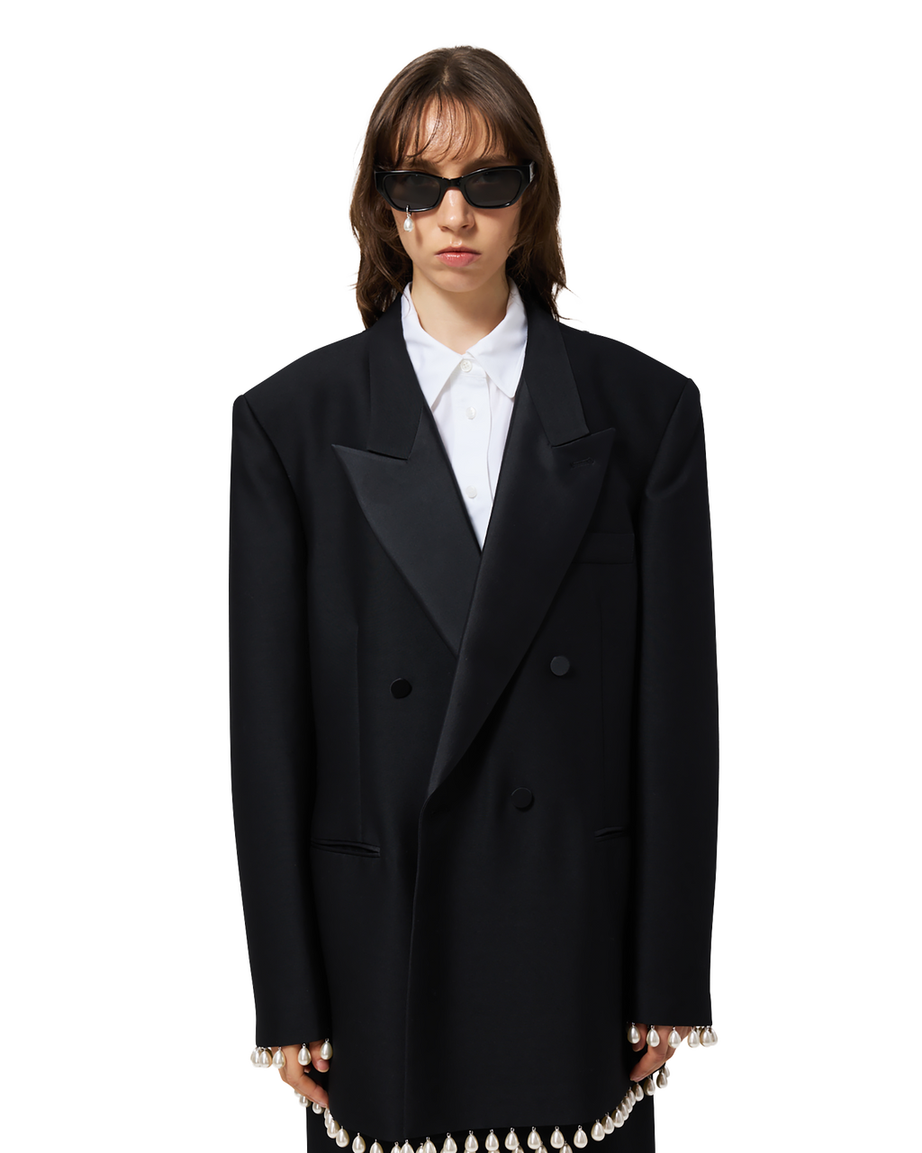 Kimhe Kim - Pearl Tear Cat-Eye Sunglasses (Black) product image 11 | TRAB K-Fashion Australia