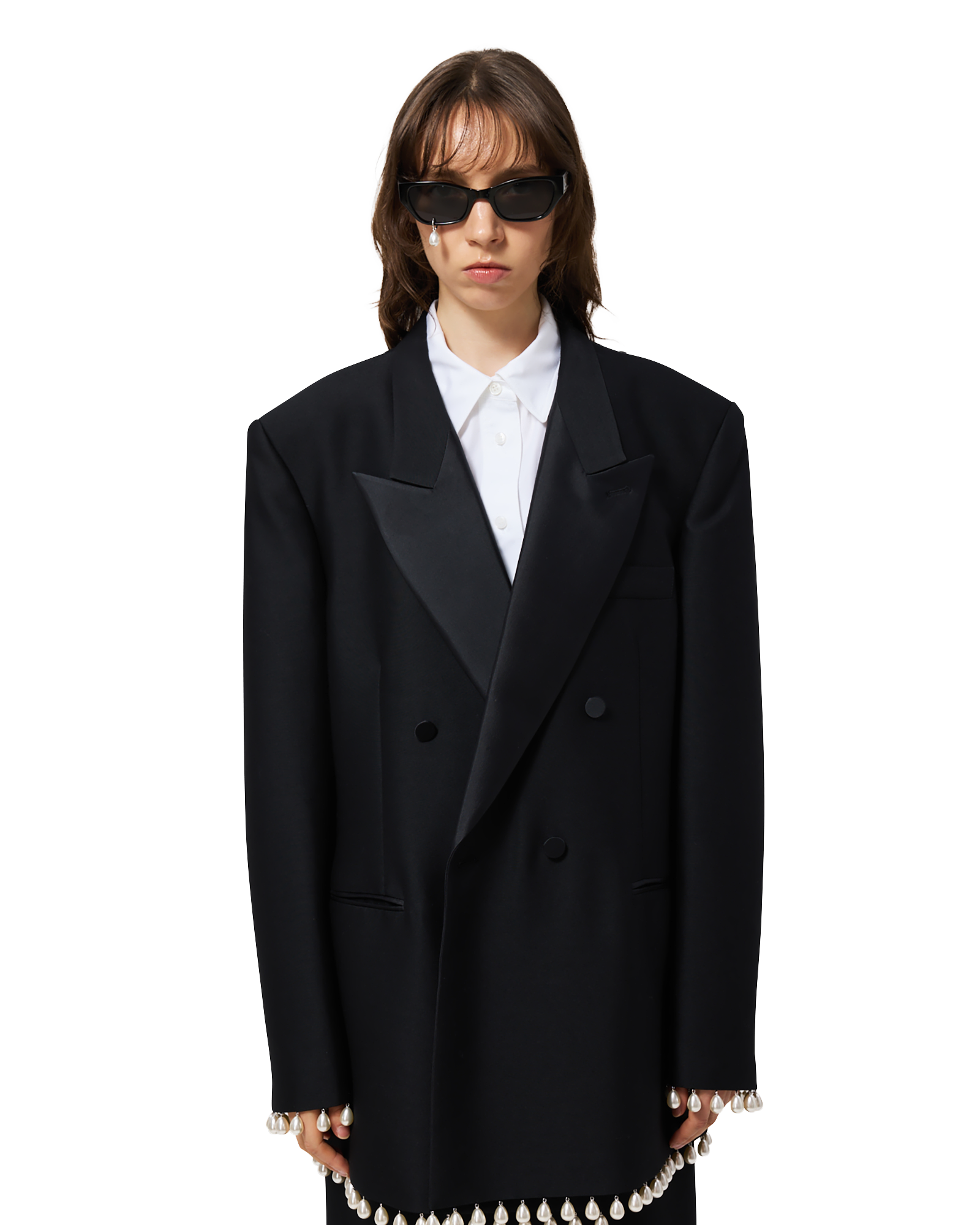 Kimhe Kim - Pearl Tear Cat-Eye Sunglasses (Black) product image 11 | TRAB K-Fashion Australia