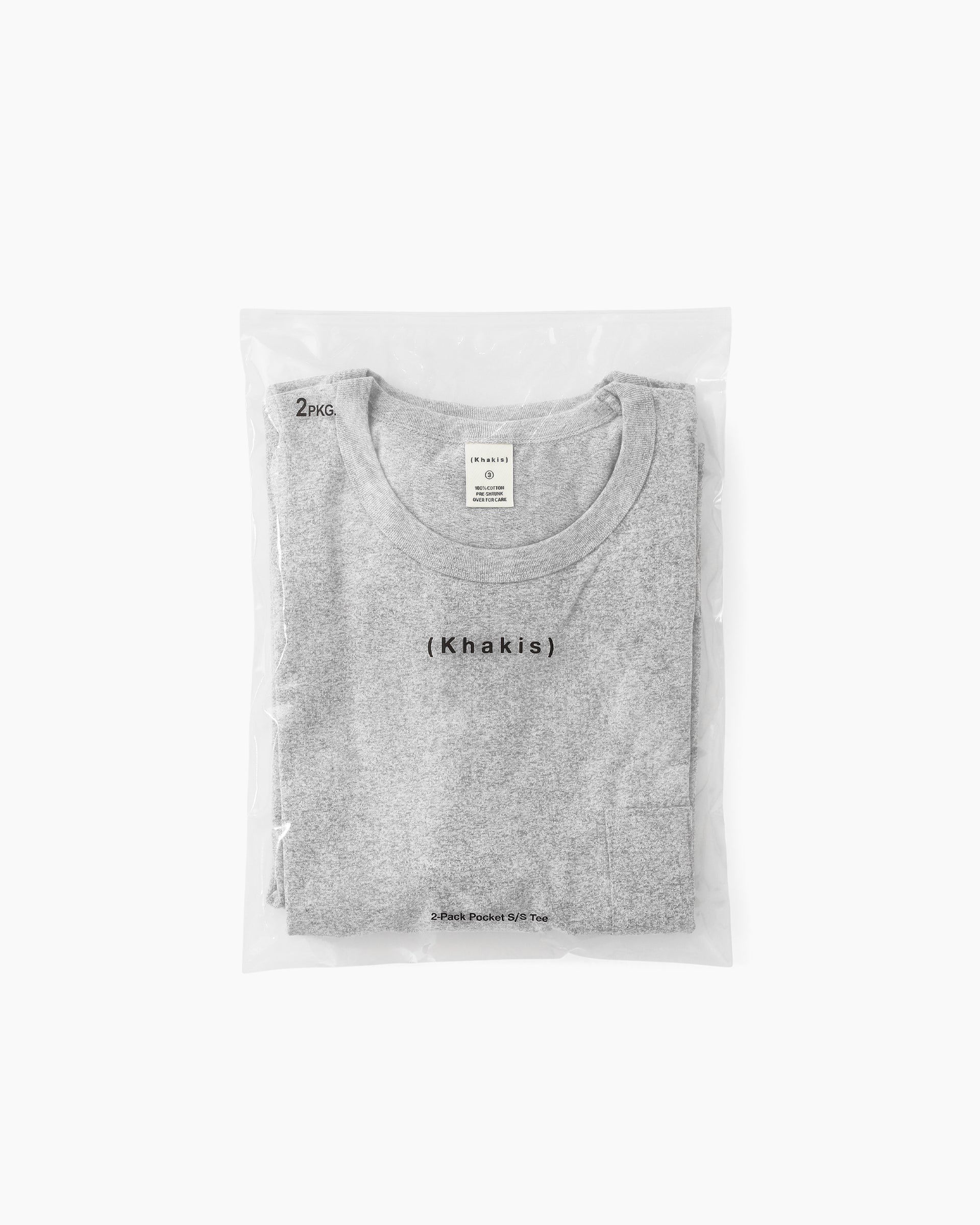 Khakis - 2-Pack Pocket S/S Tee (Heather Grey) product image 4 | TRAB K-Fashion Australia