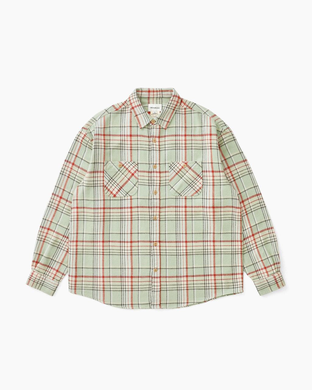 Khakis - Brushed Plaid Shirt Pale (Green) product image 1 | TRAB K-Fashion Australia