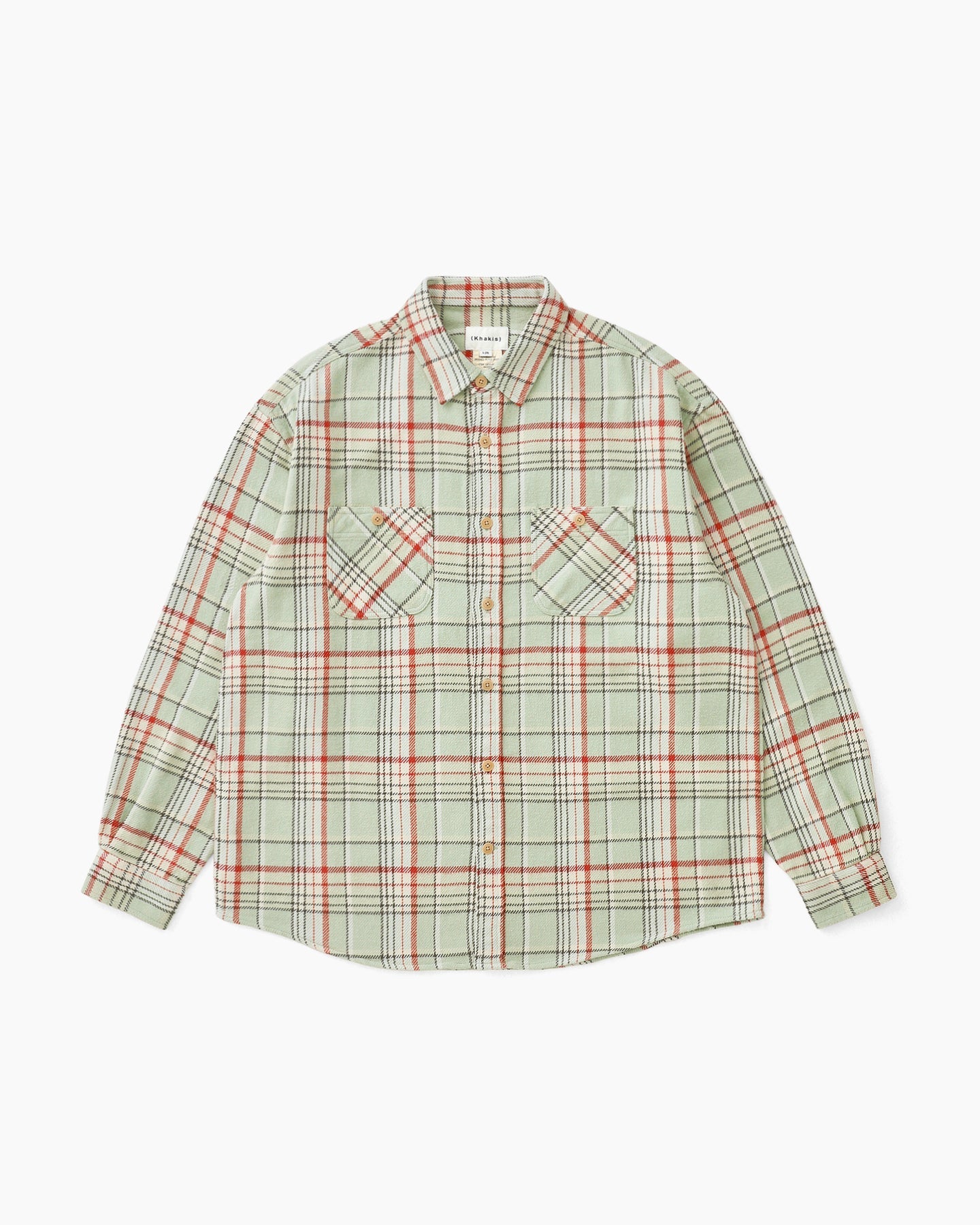 Khakis - Brushed Plaid Shirt Pale (Green) product image 1 | TRAB K-Fashion Australia