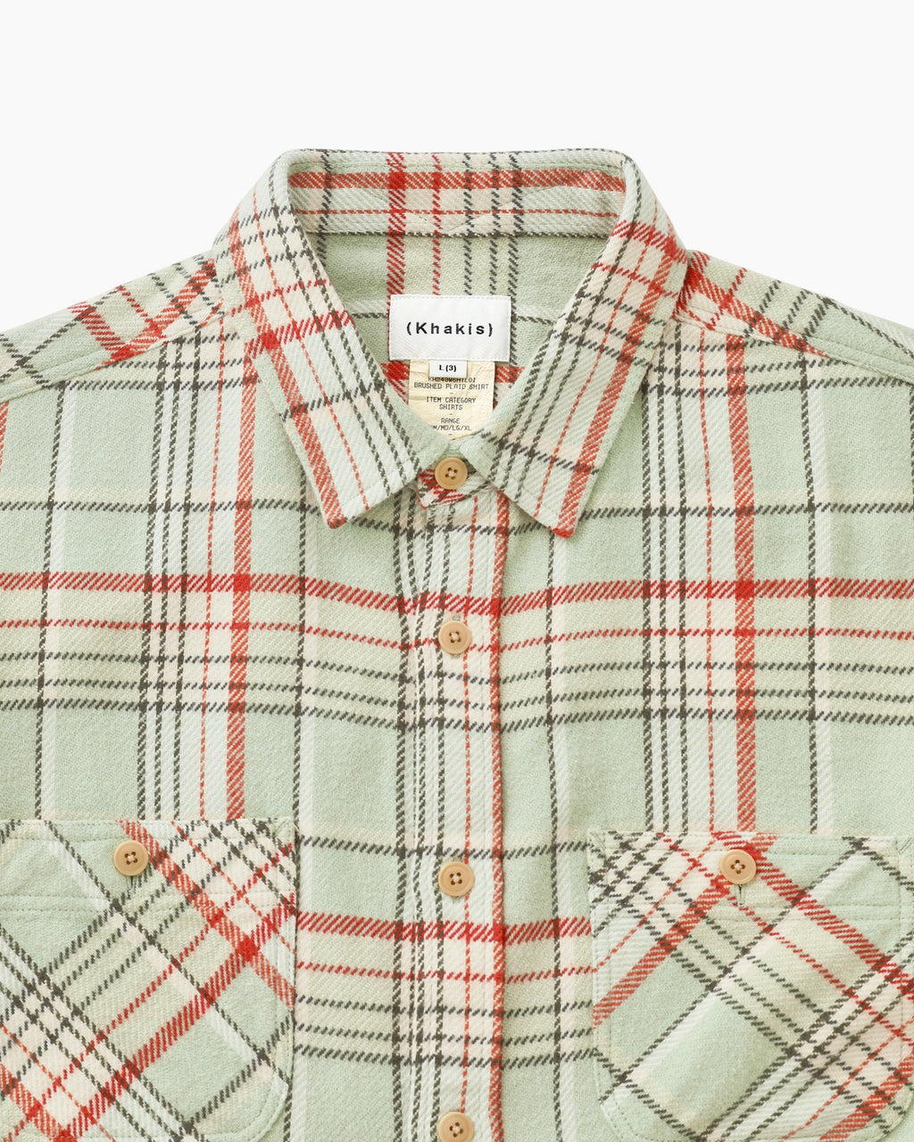 Khakis - Brushed Plaid Shirt Pale (Green) product image 2 | TRAB K-Fashion Australia
