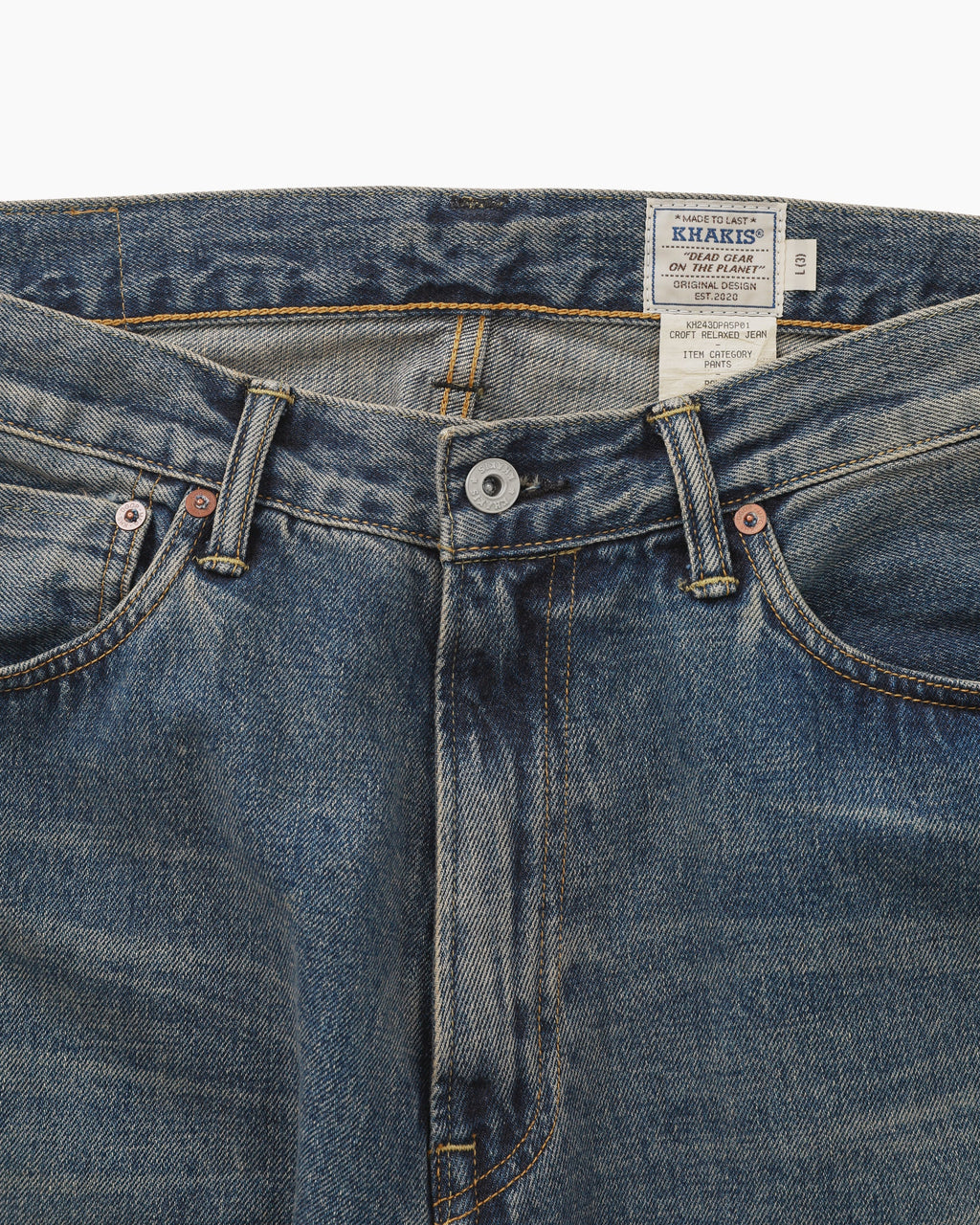 Khakis - Croft Relaxed Jean (Mid Blue) product image 2 | TRAB K-Fashion Australia