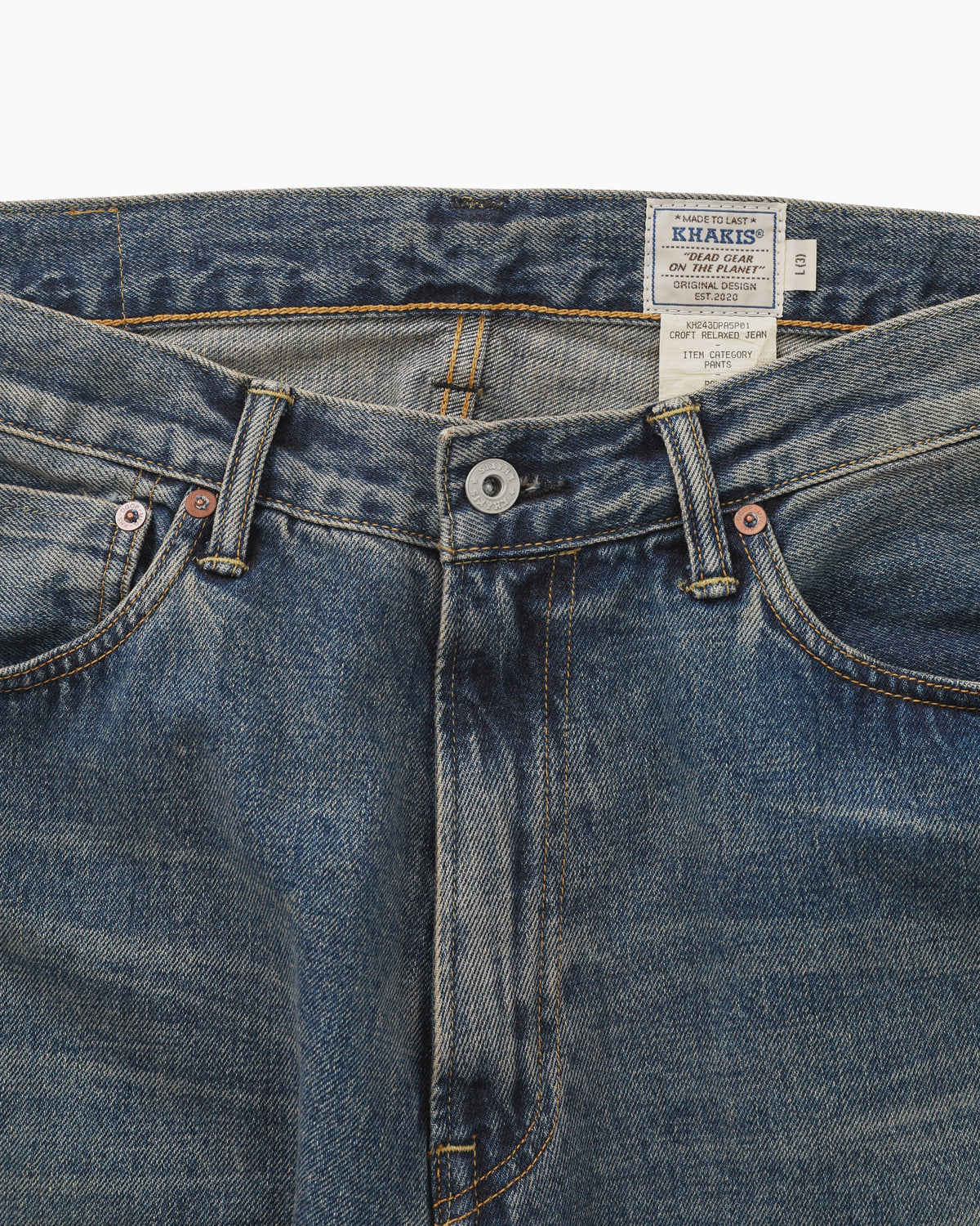 Khakis - Croft Relaxed Jean (Mid Blue) product image 2 | TRAB K-Fashion Australia
