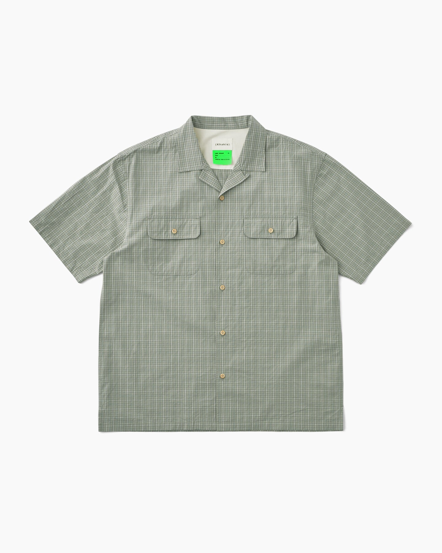 Khakis - Cross Open Collar S/S Shirt (Sage) product image 1 | TRAB K-Fashion Australia