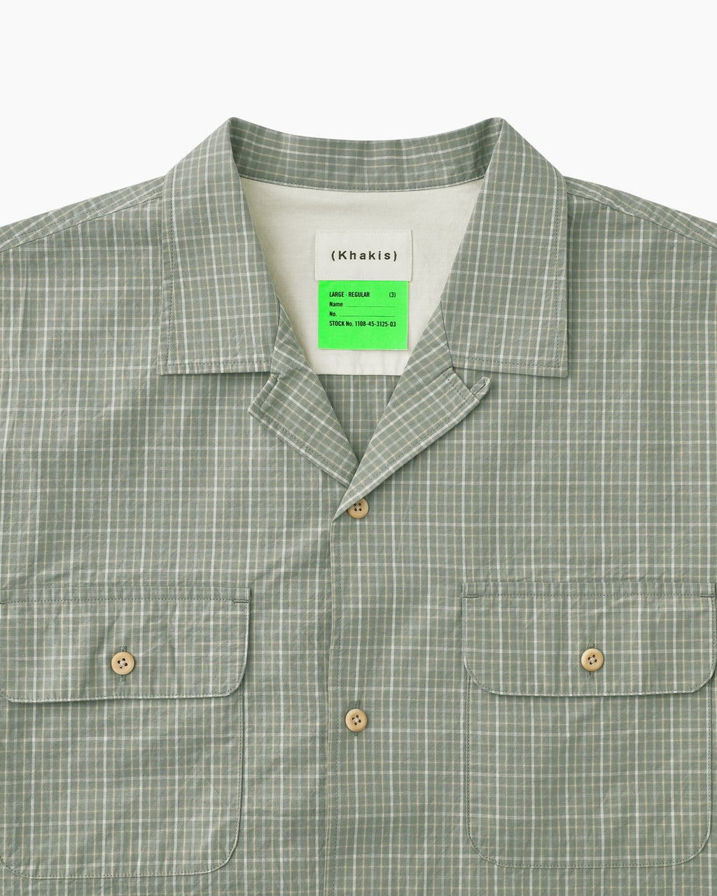 Khakis - Cross Open Collar S/S Shirt (Sage) product image 2 | TRAB K-Fashion Australia
