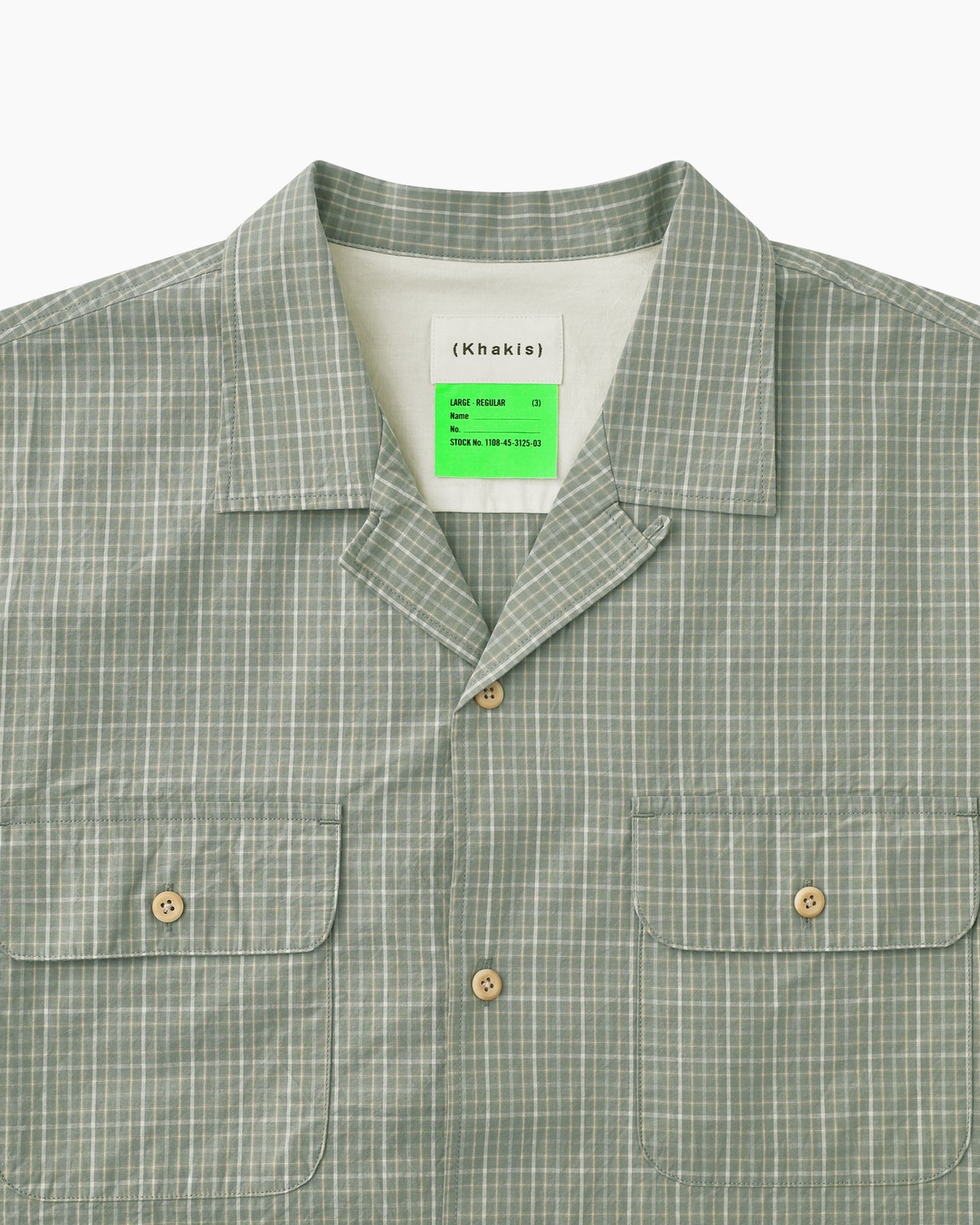 Khakis - Cross Open Collar S/S Shirt (Sage) product image 2 | TRAB K-Fashion Australia