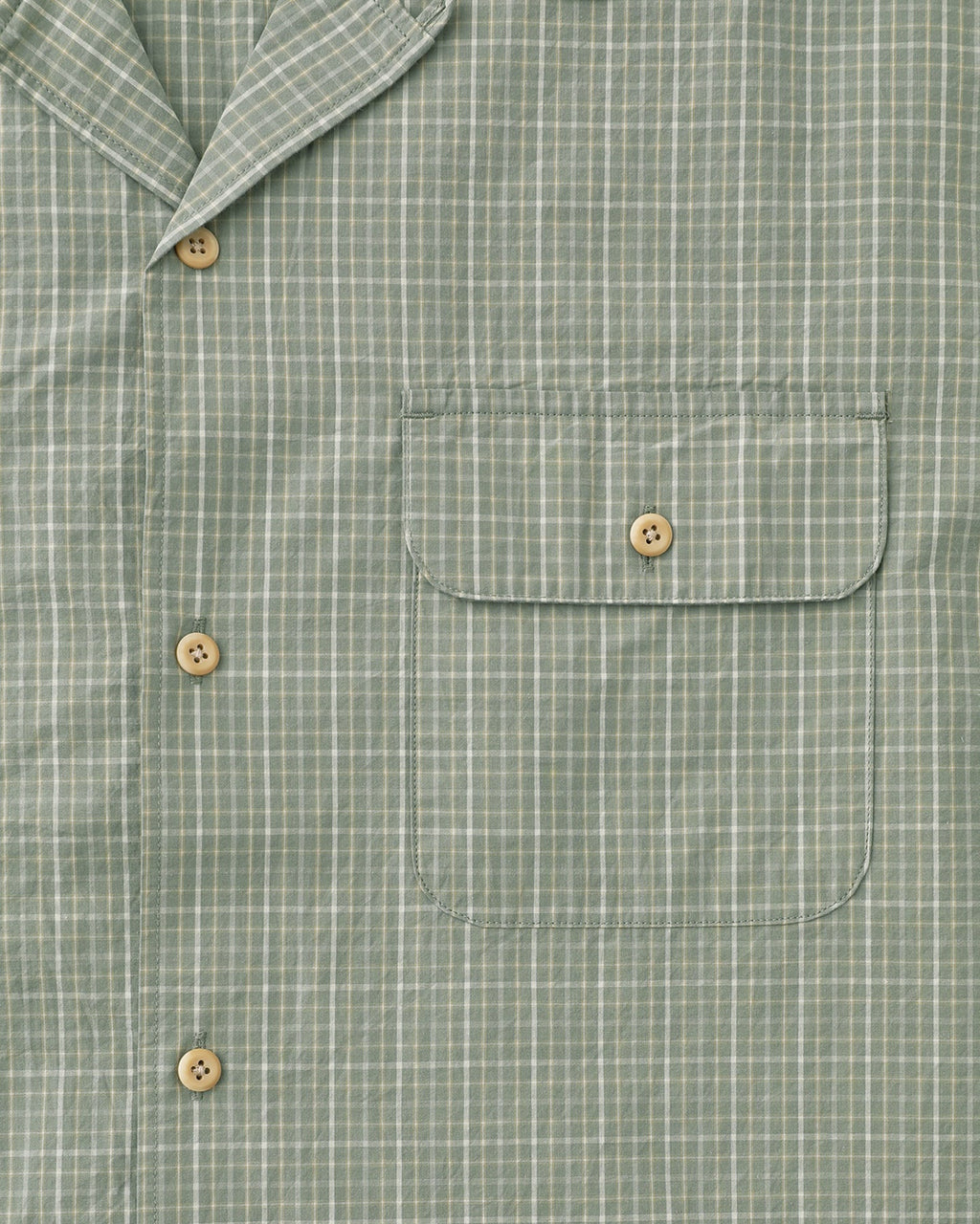 Khakis - Cross Open Collar S/S Shirt (Sage) product image 3 | TRAB K-Fashion Australia