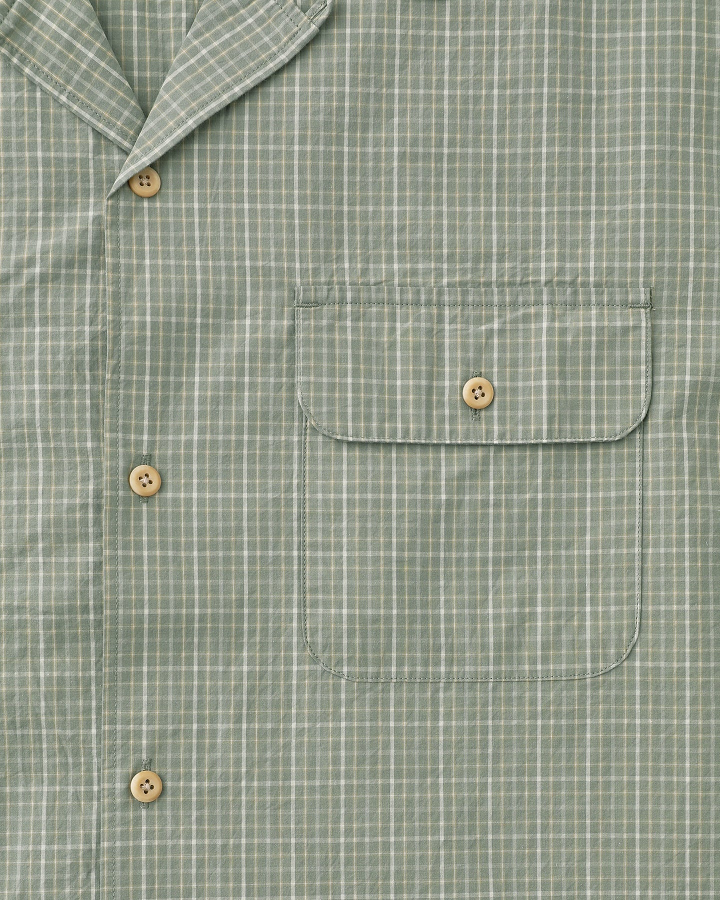 Khakis - Cross Open Collar S/S Shirt (Sage) product image 3 | TRAB K-Fashion Australia
