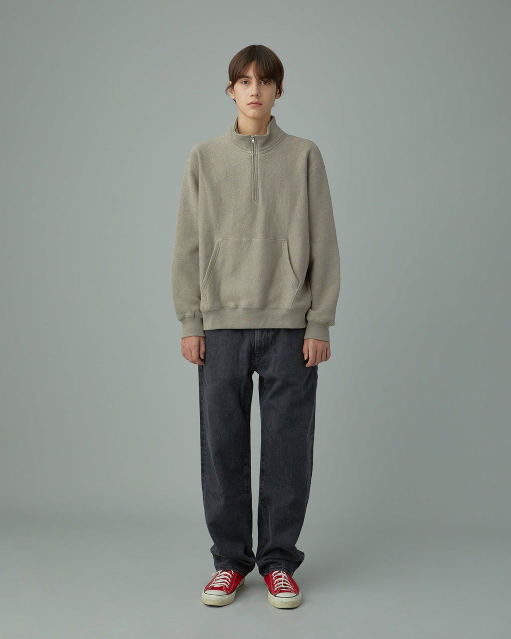 Khakis - Half Zip Pocket Pullover (Sage) product image 6 | TRAB K-Fashion Australia