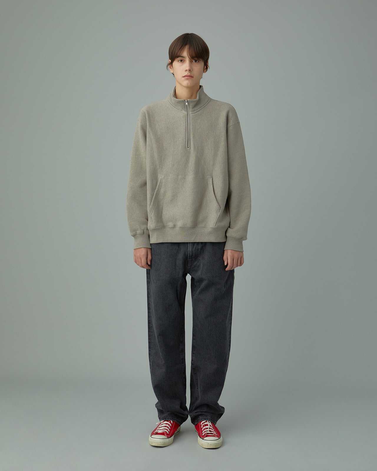 Khakis - Half Zip Pocket Pullover (Sage) product image 6 | TRAB K-Fashion Australia