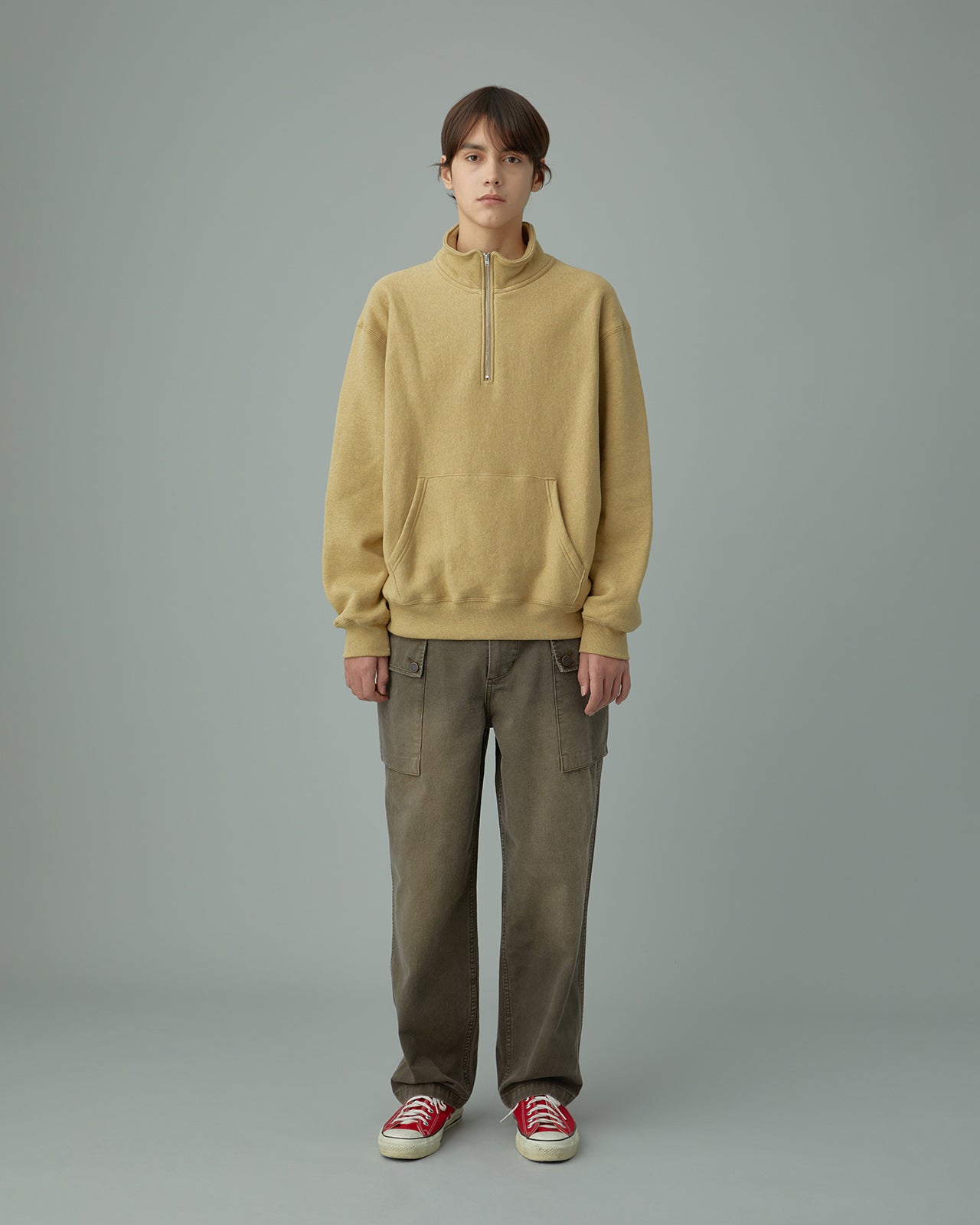 Khakis - Half Zip Pocket Pullover (Mustard) product image 6 | TRAB K-Fashion Australia
