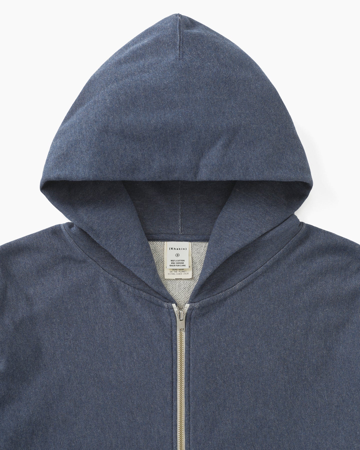 Khakis - Heather Full Zip Hoodie (Blue) product image 2 | TRAB K-Fashion Australia