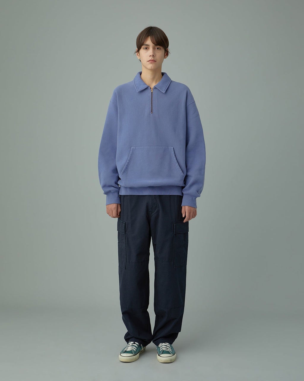 Khakis - O.D Quarter Zip Pullover (Faded Navy) product image 6 | TRAB K-Fashion Australia