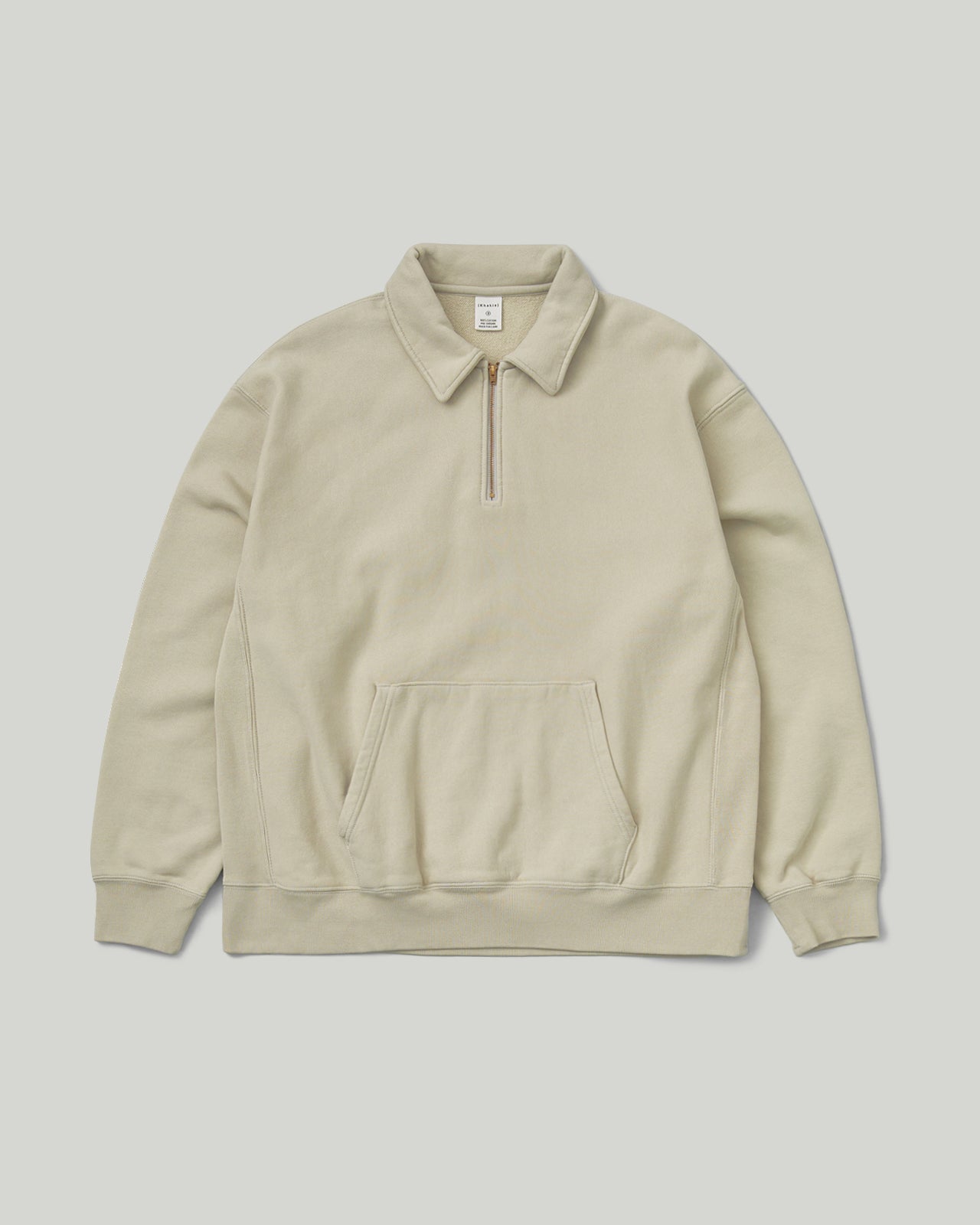 Khakis - O.D Quarter Zip Pullover (Stone) product image 1 | TRAB K-Fashion Australia