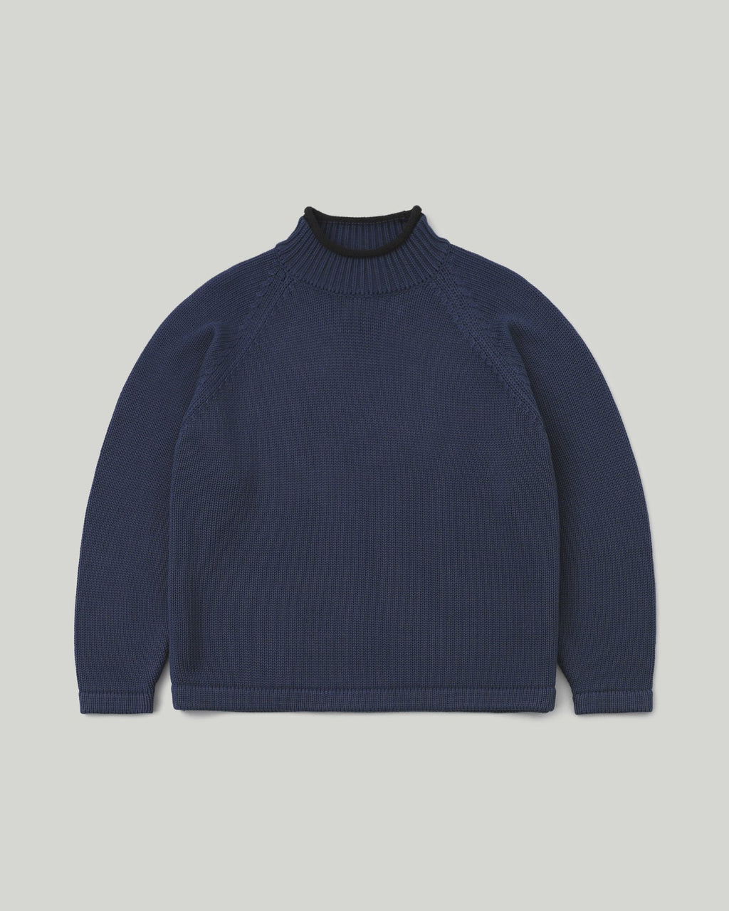 Khakis - Overdyed Roll Neck Sweater (Navy) product image 1 | TRAB K-Fashion Australia