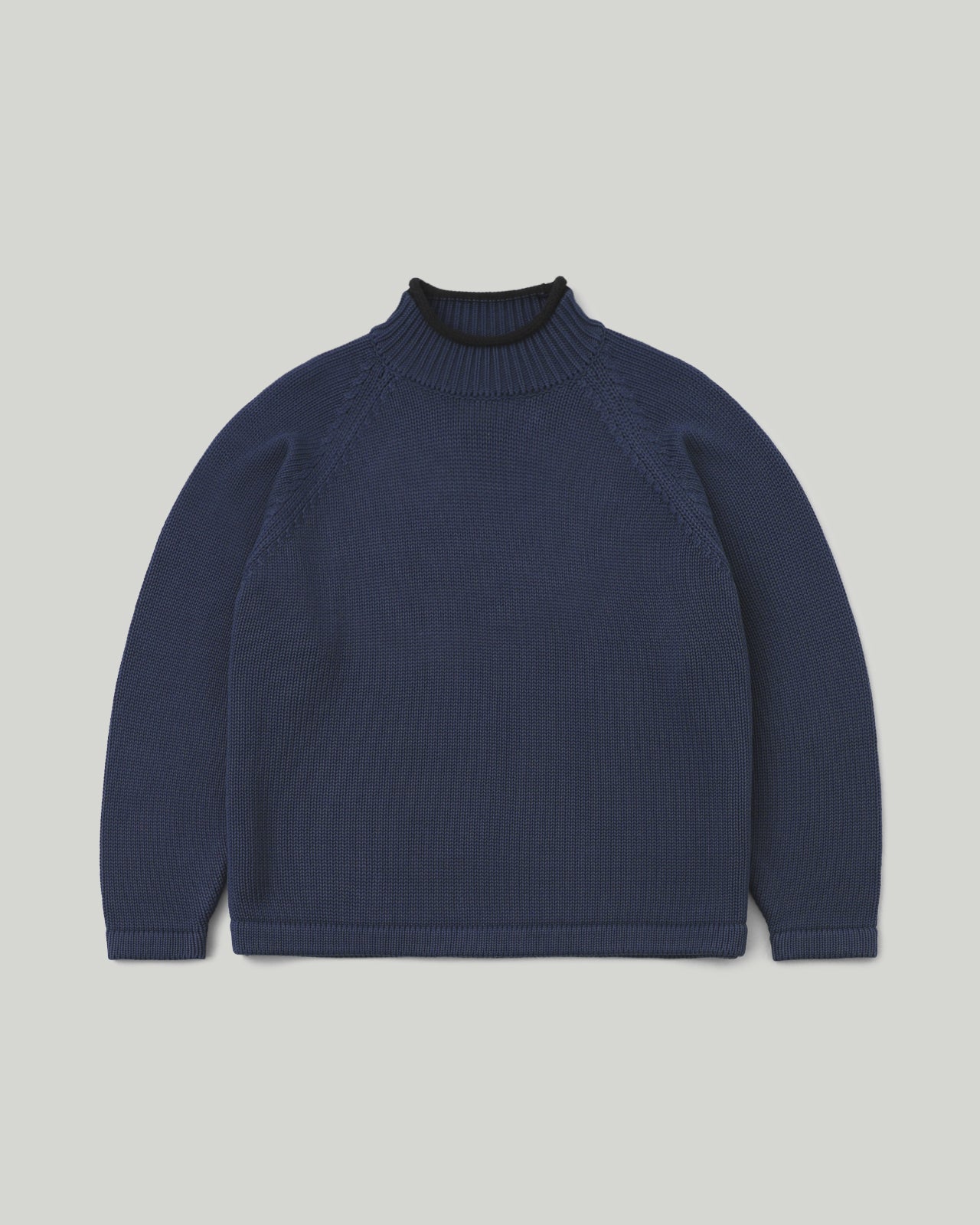 Khakis - Overdyed Roll Neck Sweater (Navy) product image 1 | TRAB K-Fashion Australia