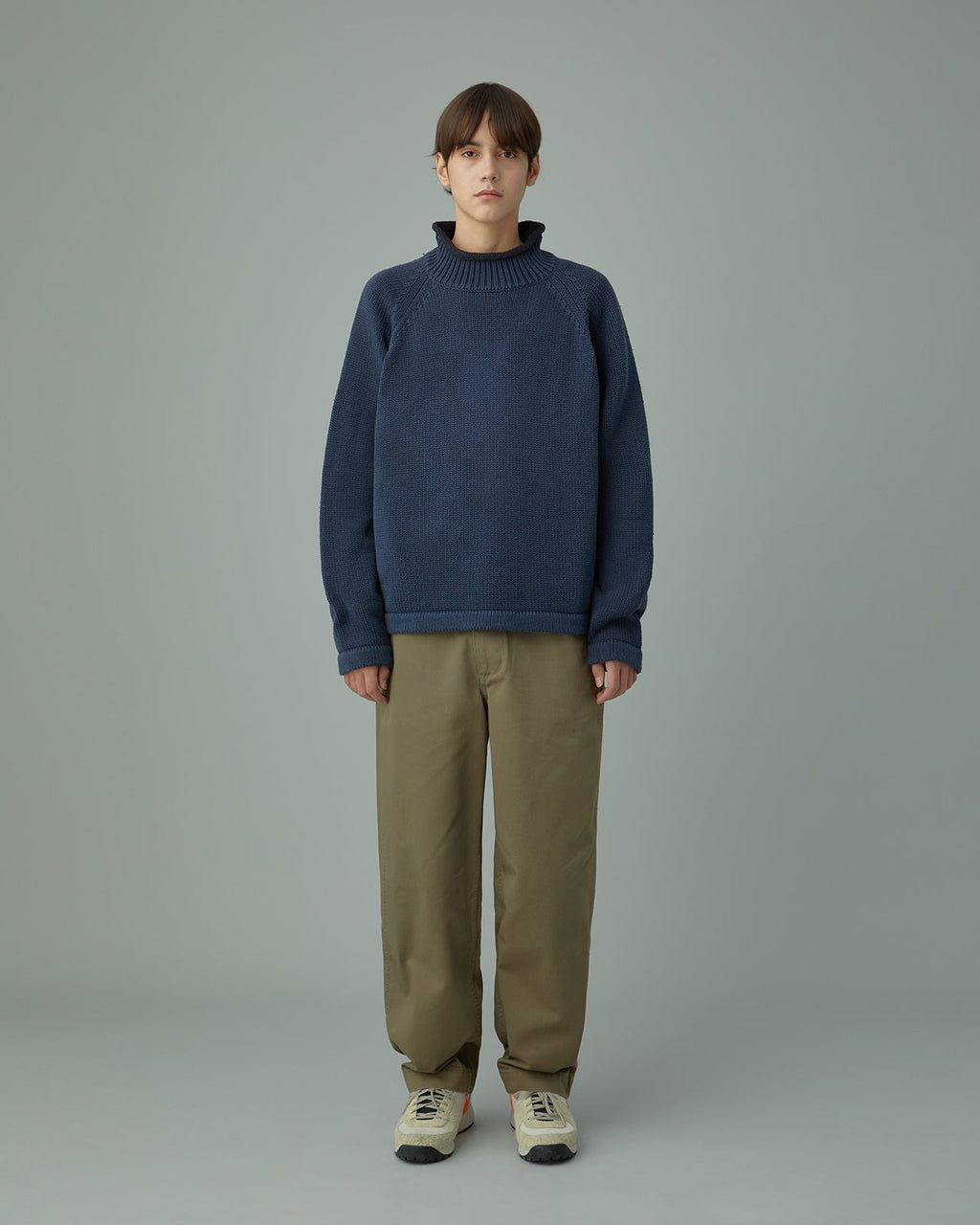 Khakis - Overdyed Roll Neck Sweater (Navy) product image 5 | TRAB K-Fashion Australia