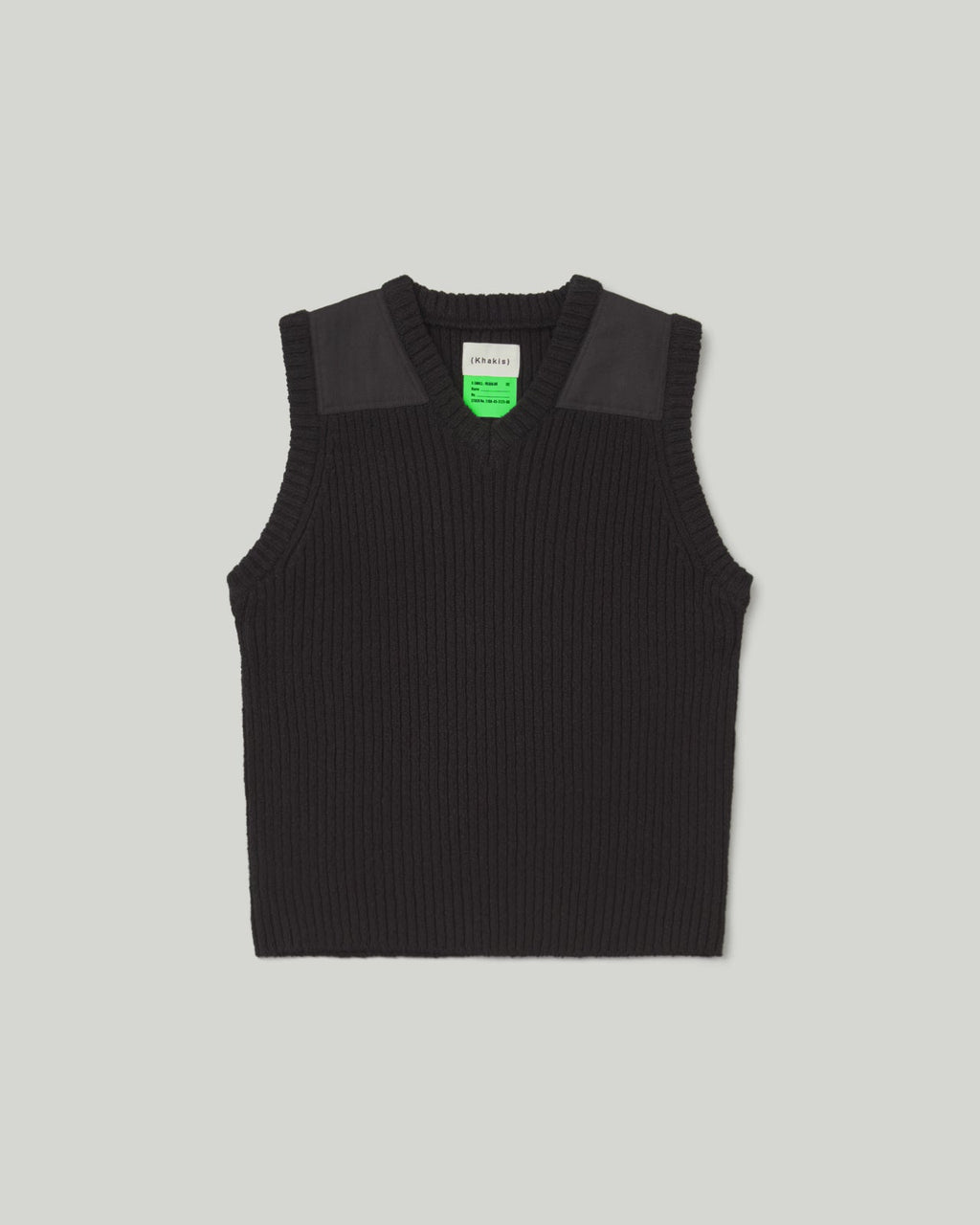 Khakis - Patched Knit Vest (Black) product image 1 | TRAB K-Fashion Australia
