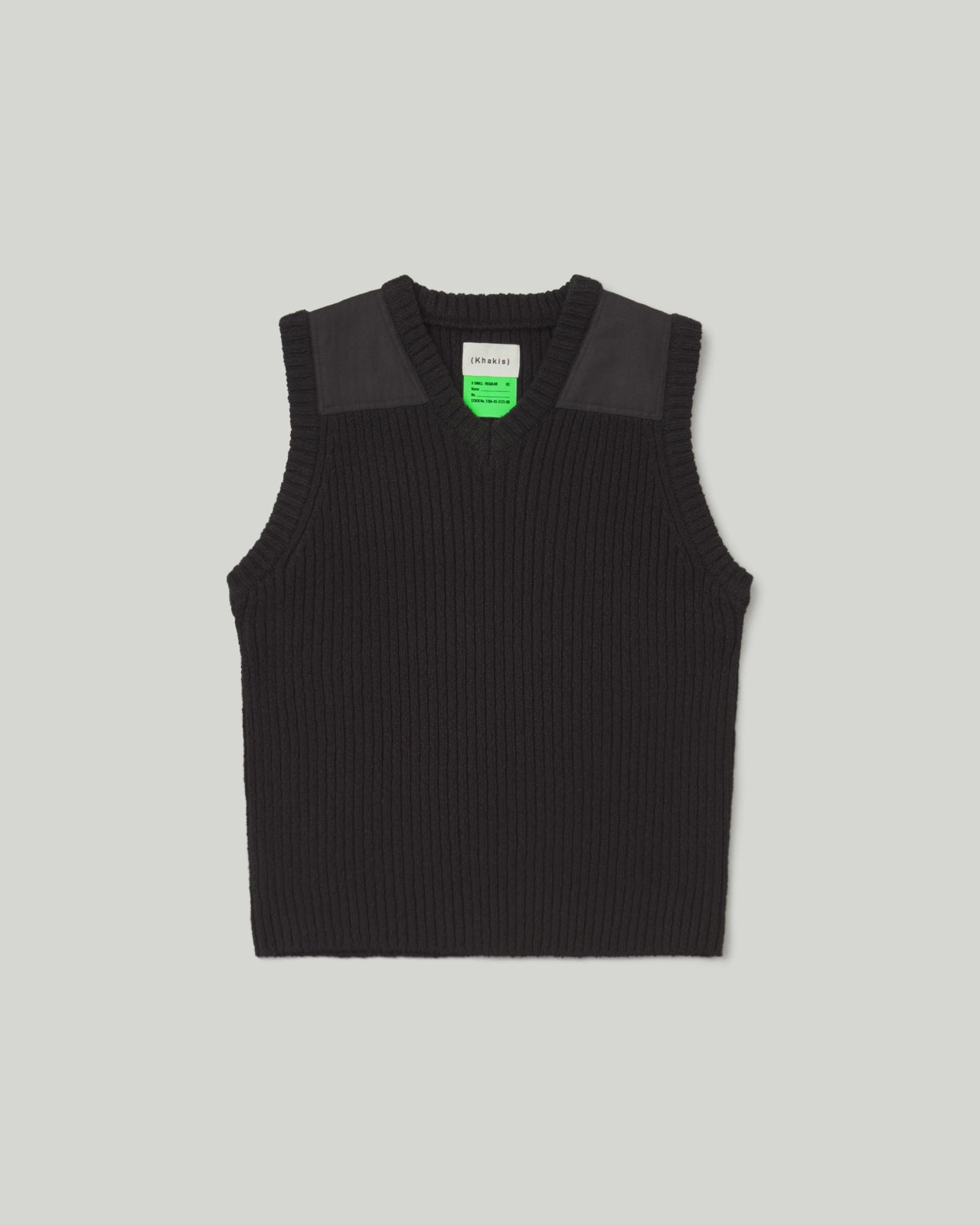 Khakis - Patched Knit Vest (Black) product image 1 | TRAB K-Fashion Australia
