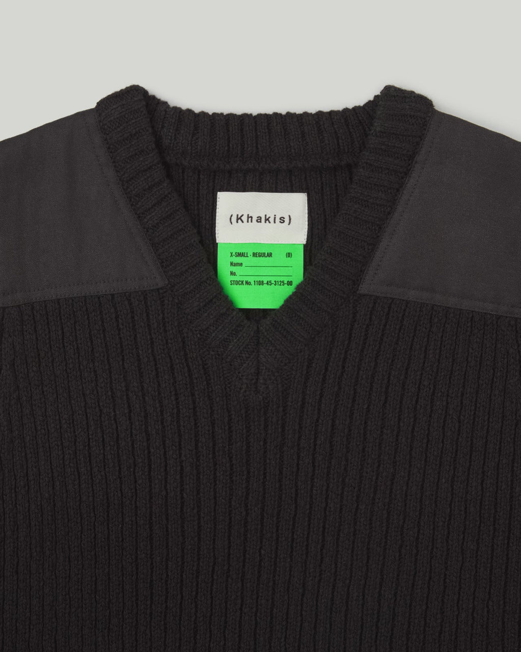 Khakis - Patched Knit Vest (Black) product image 2 | TRAB K-Fashion Australia