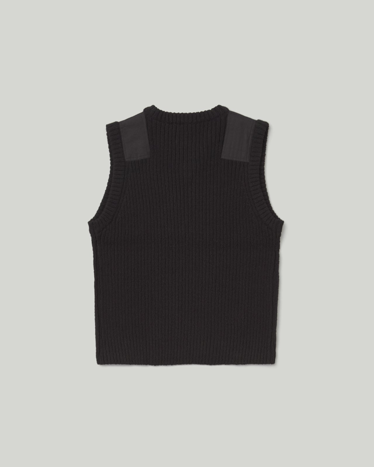 Khakis - Patched Knit Vest (Black) product image 4 | TRAB K-Fashion Australia