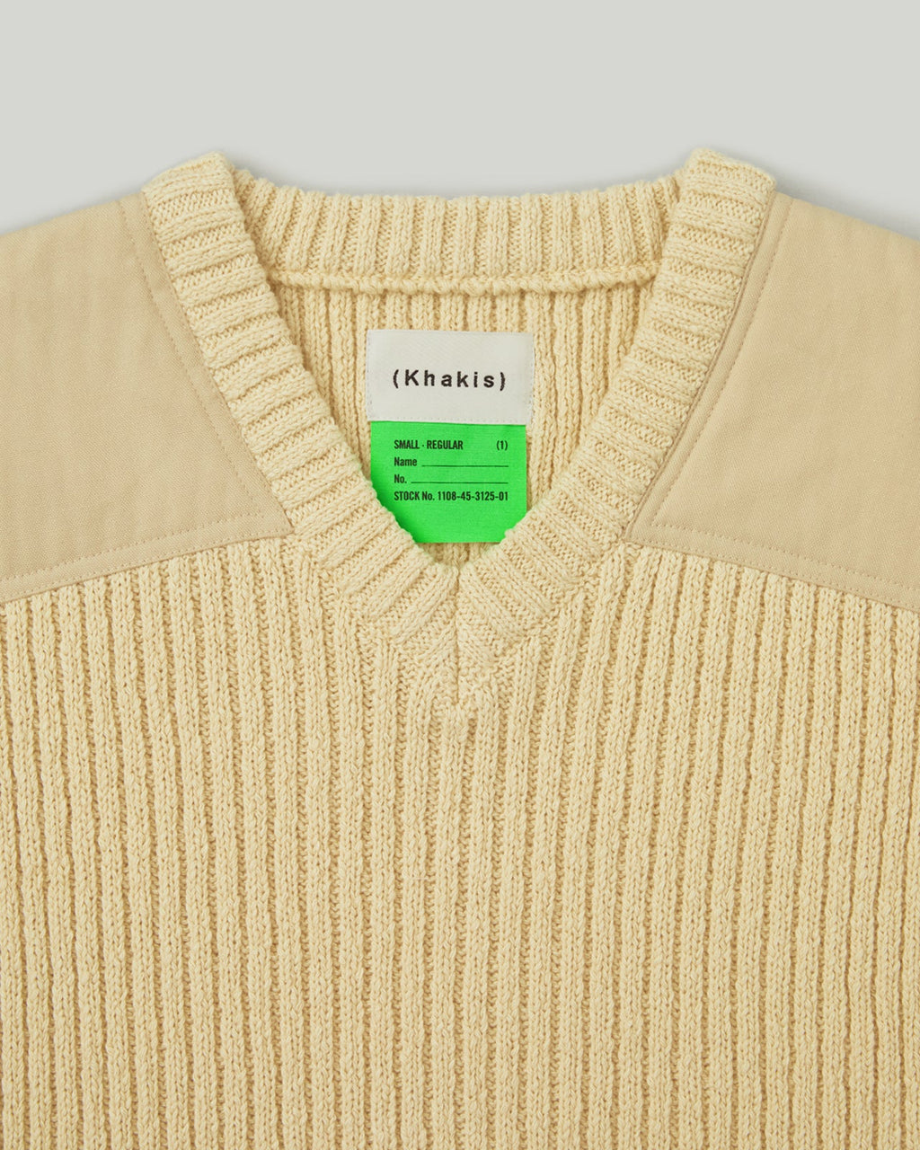 Khakis - Patched Knit Vest (Pale Yellow) product image 2 | TRAB K-Fashion Australia