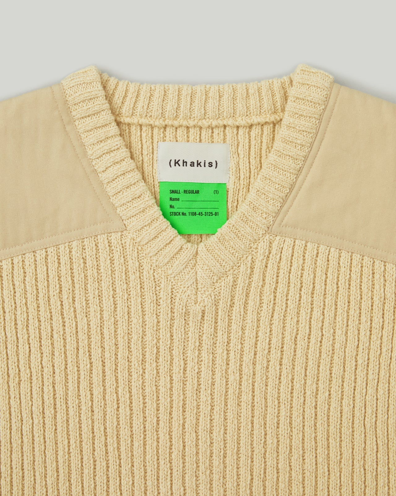 Khakis - Patched Knit Vest (Pale Yellow) product image 2 | TRAB K-Fashion Australia