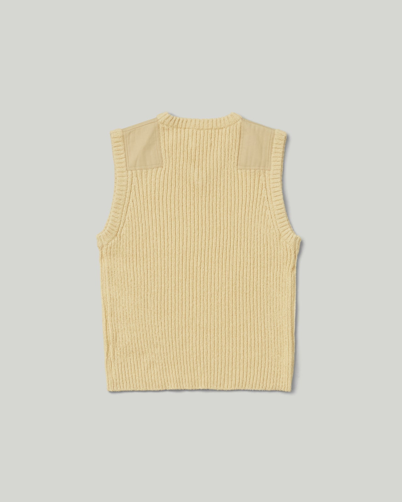 Khakis - Patched Knit Vest (Pale Yellow) product image 4 | TRAB K-Fashion Australia