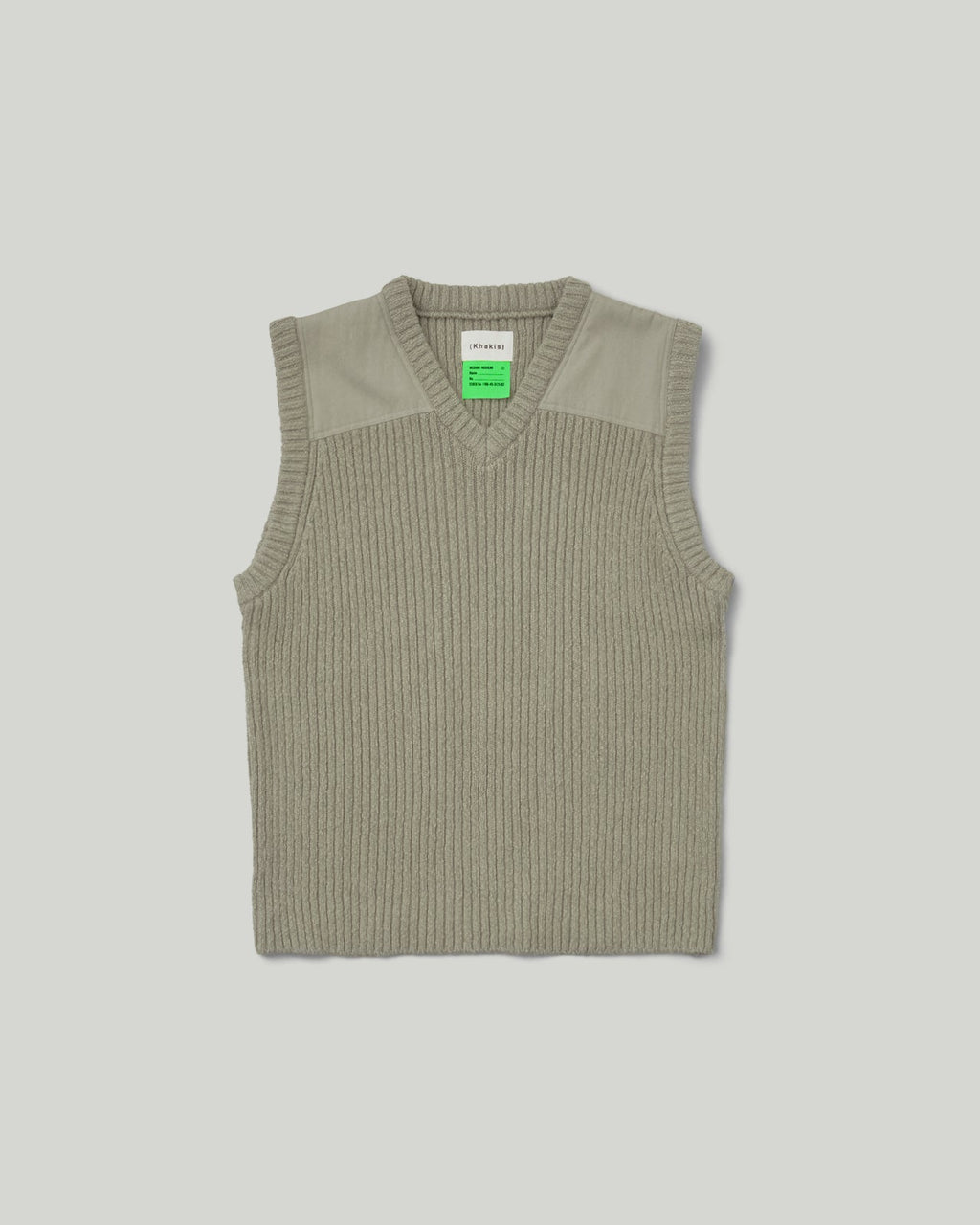 Khakis - Patched Knit Vest (Sage) product image 1 | TRAB K-Fashion Australia