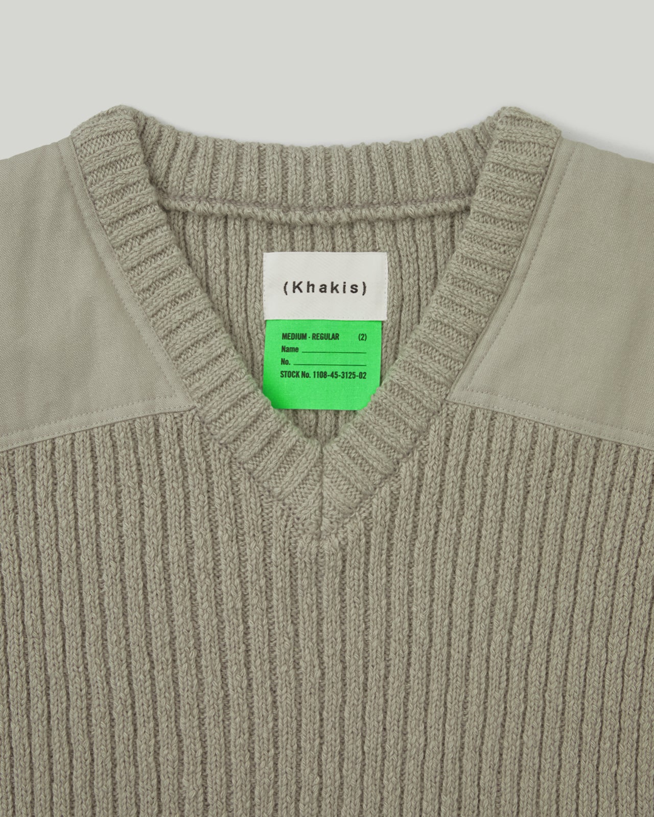 Khakis - Patched Knit Vest (Sage) product image 2 | TRAB K-Fashion Australia