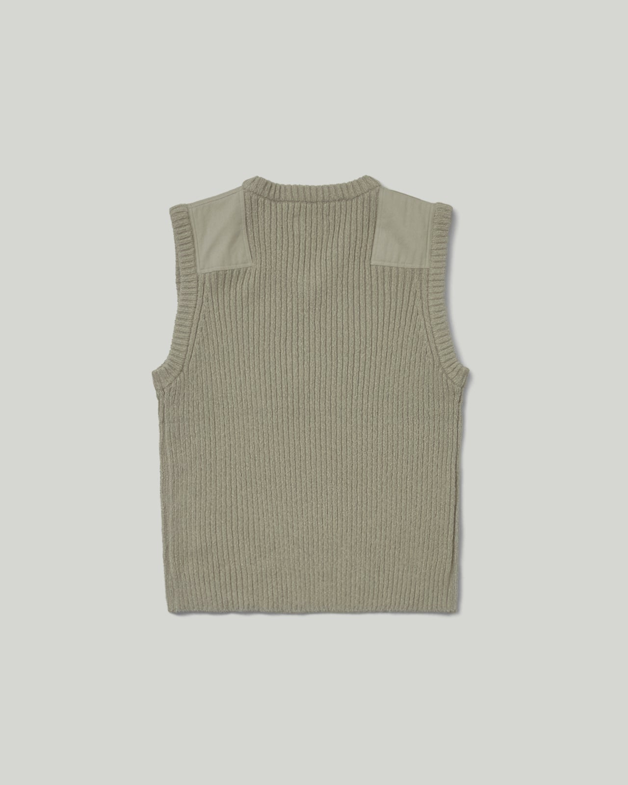 Khakis - Patched Knit Vest (Sage) product image 4 | TRAB K-Fashion Australia