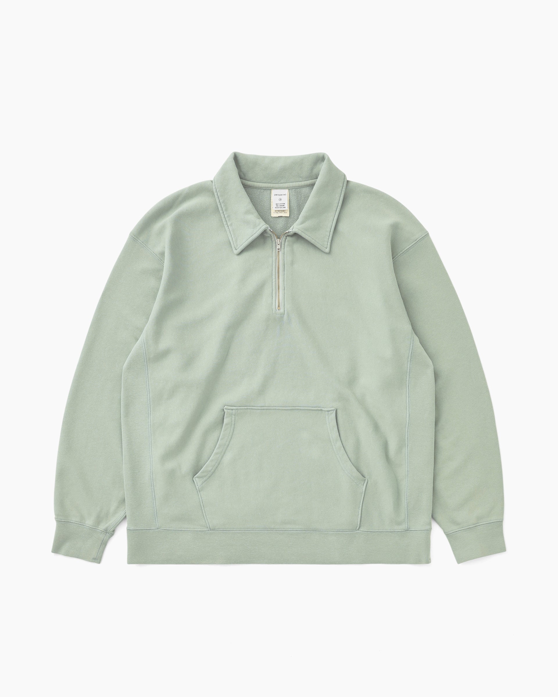Khakis - Quarter Zip Pullover Pale (Green) product image 1 | TRAB K-Fashion Australia