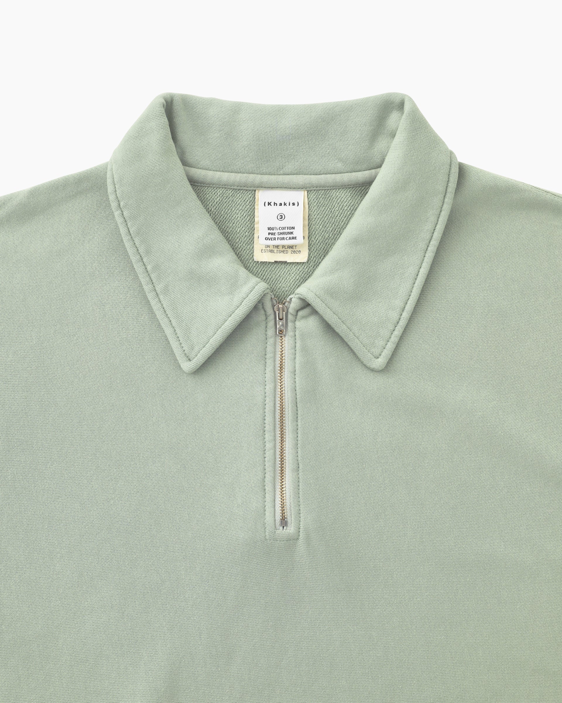 Khakis - Quarter Zip Pullover Pale (Green) product image 2 | TRAB K-Fashion Australia