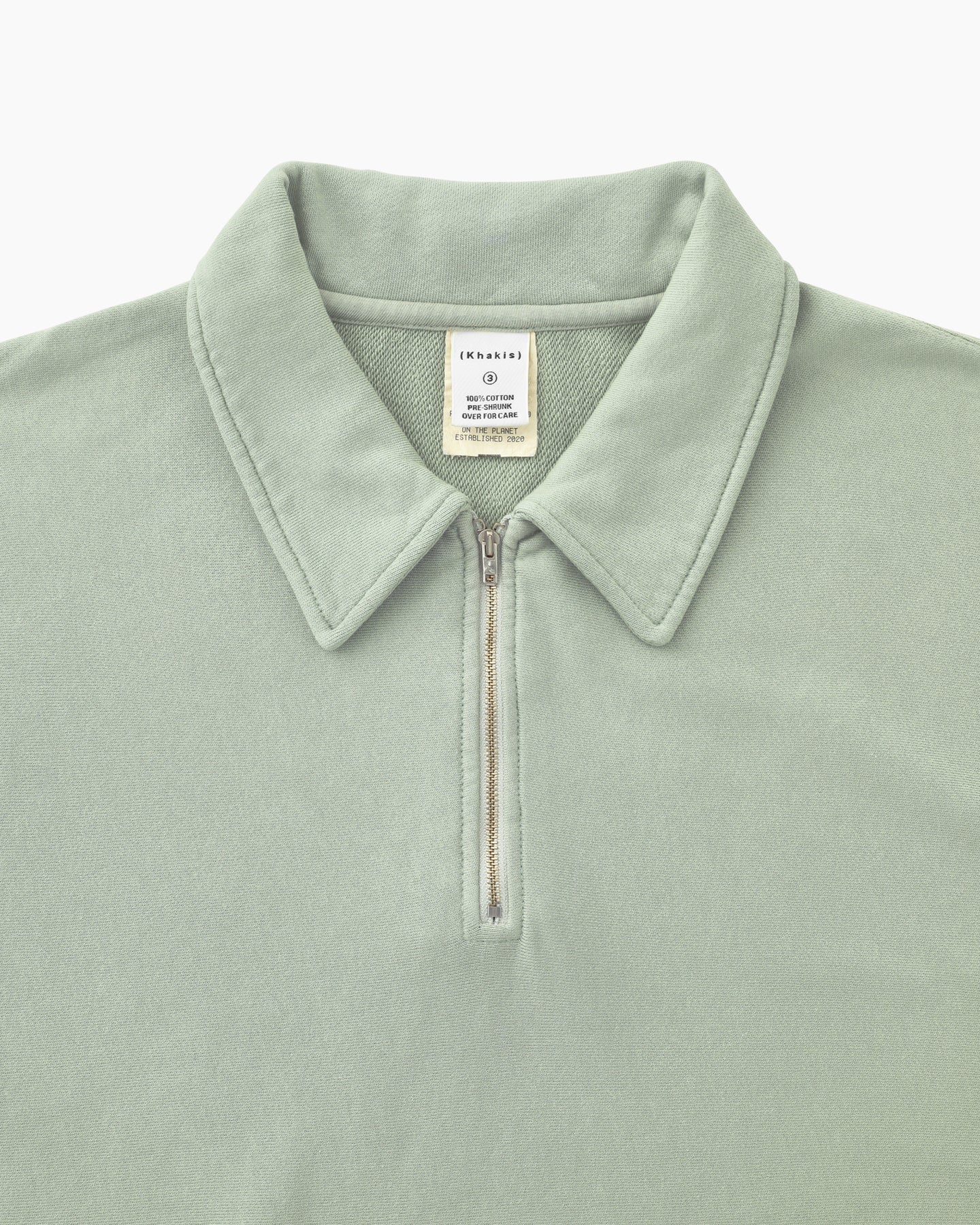 Khakis - Quarter Zip Pullover Pale (Green) product image 2 | TRAB K-Fashion Australia