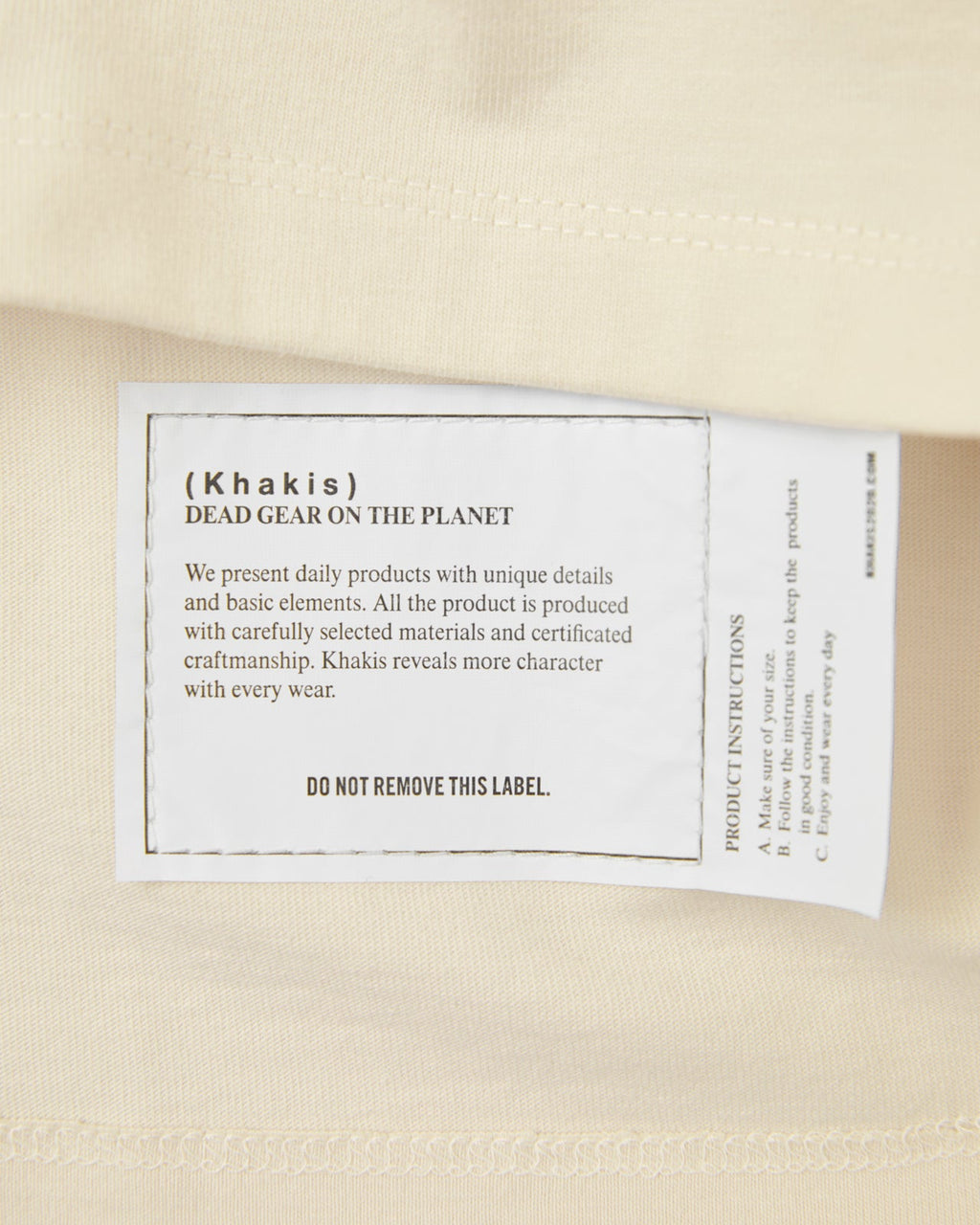 Khakis - Recycle Cotton L/S Tee (Ivory) product image 4 | TRAB K-Fashion Australia