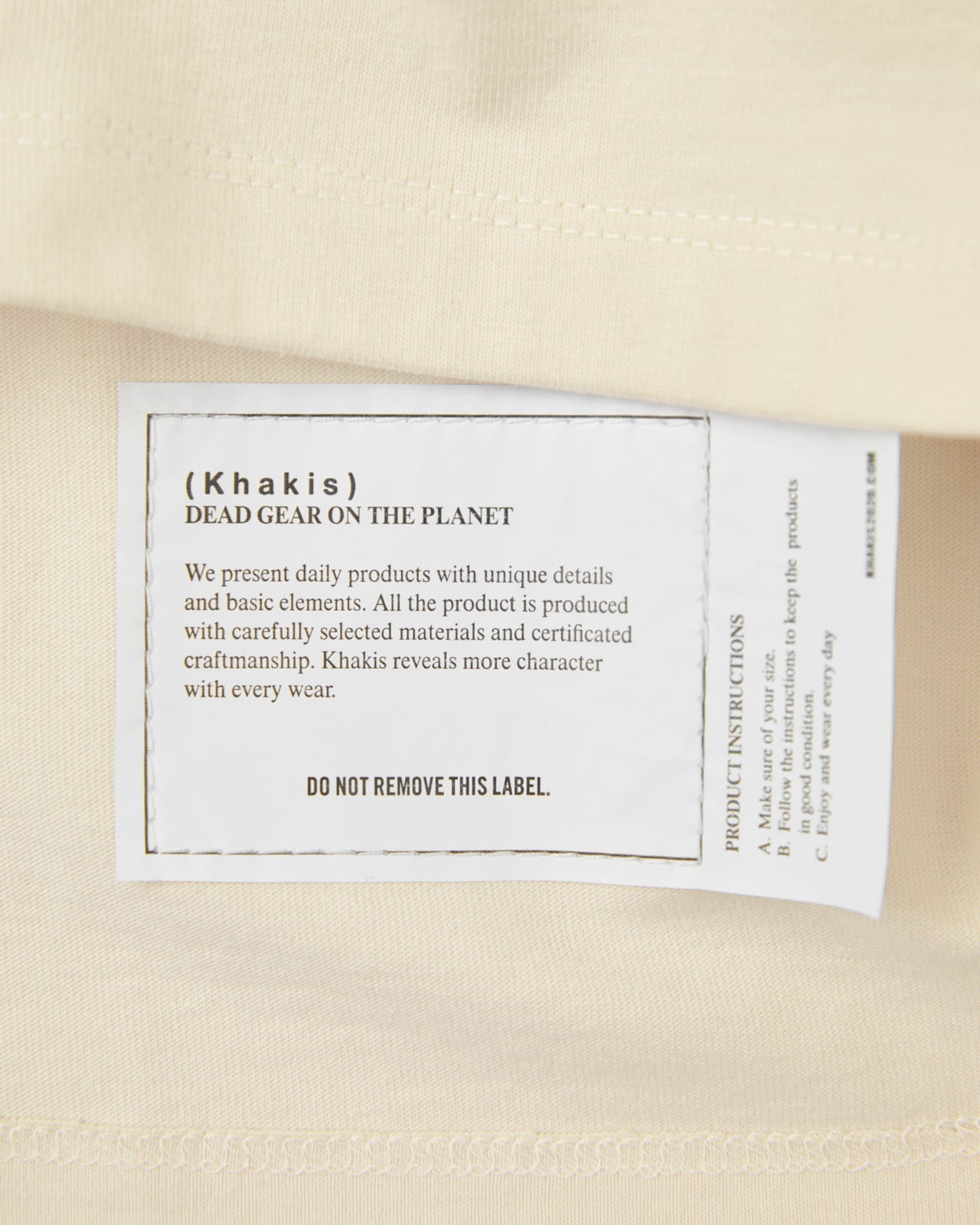 Khakis - Recycle Cotton L/S Tee (Ivory) product image 4 | TRAB K-Fashion Australia