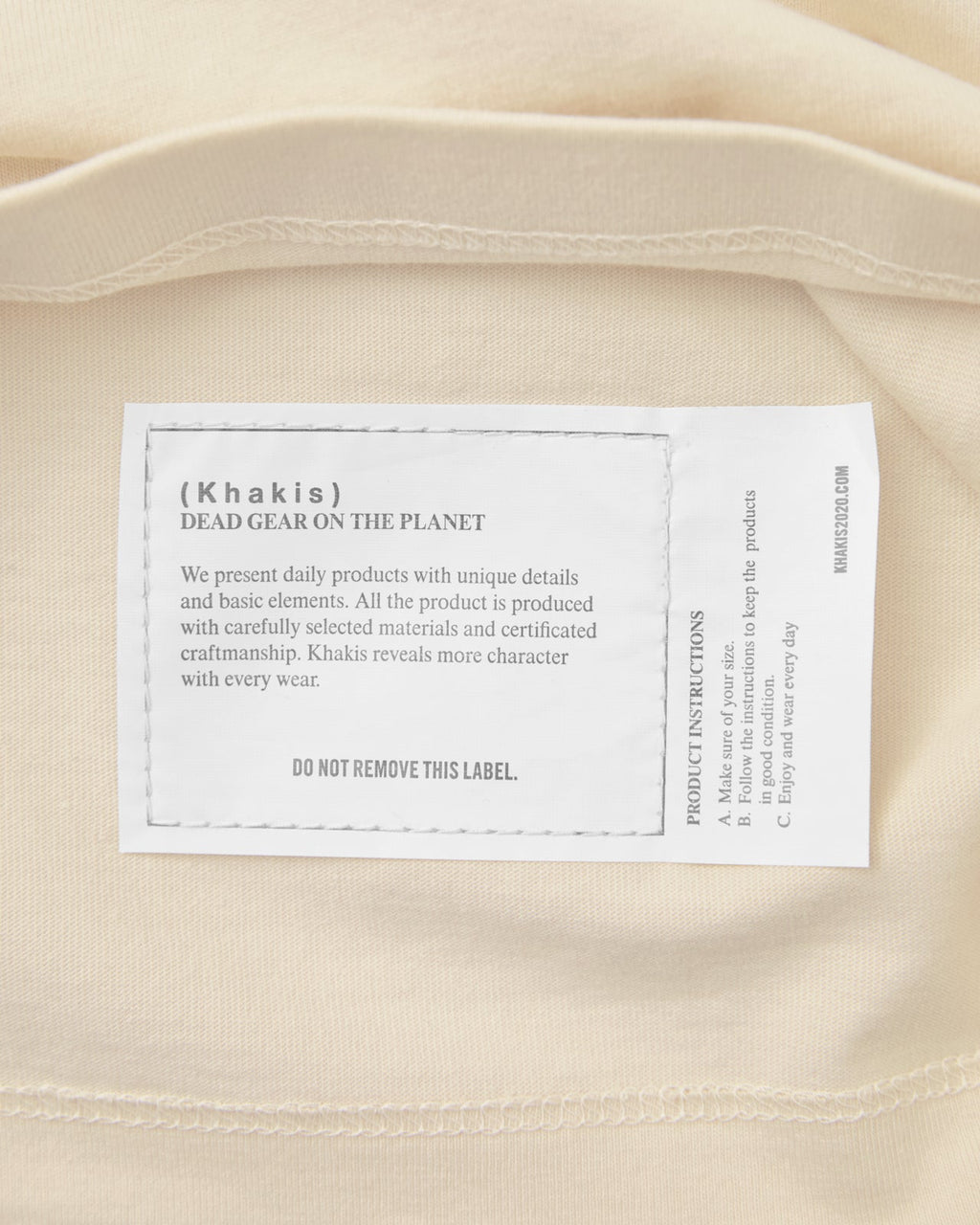 Khakis - Recycle Cotton S/S Tee (Ivory) product image 4 | TRAB K-Fashion Australia