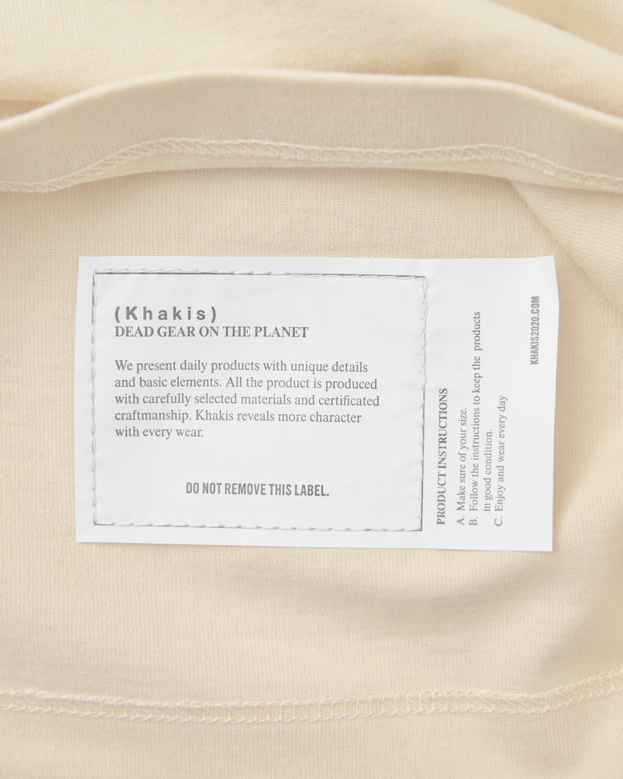 Khakis - Recycle Cotton S/S Tee (Ivory) product image 4 | TRAB K-Fashion Australia