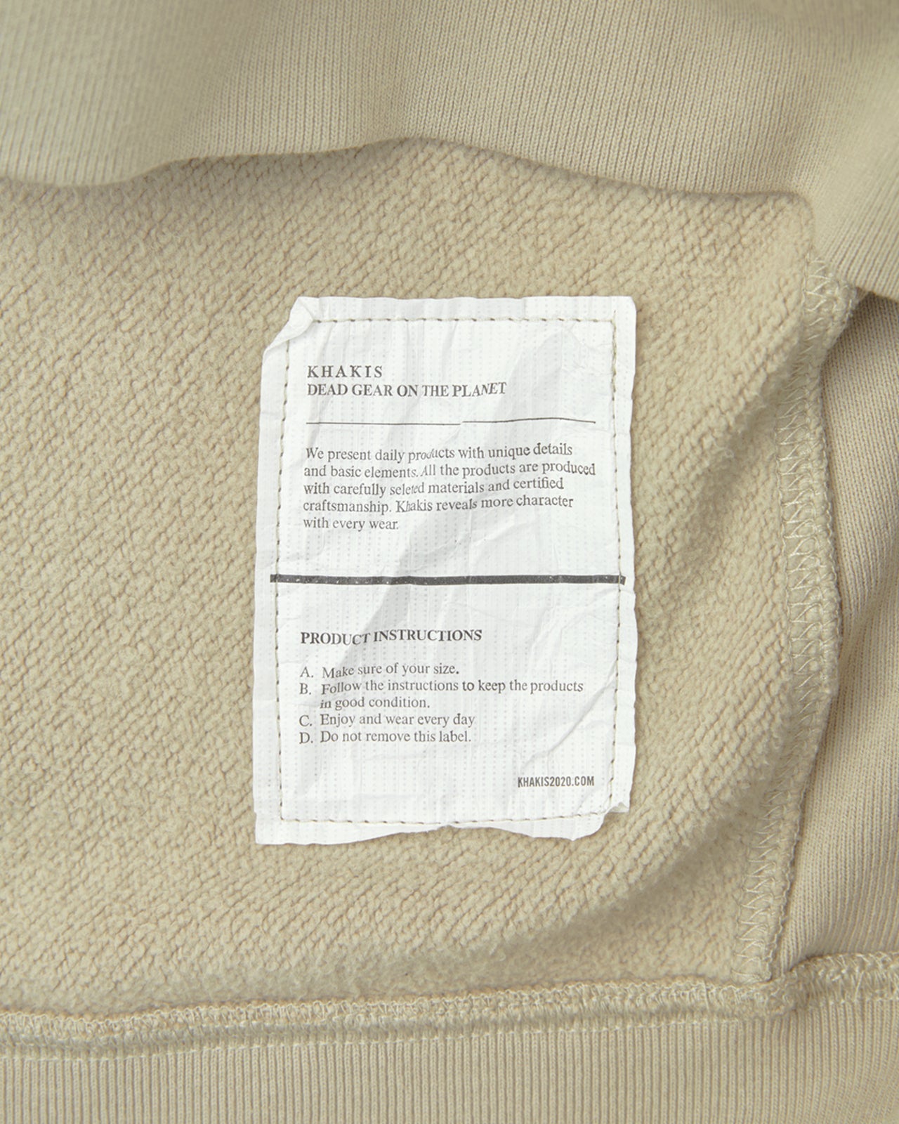 Khakis - Sun Faded Stock Crewneck (Warm Grey) product image 4 | TRAB K-Fashion Australia