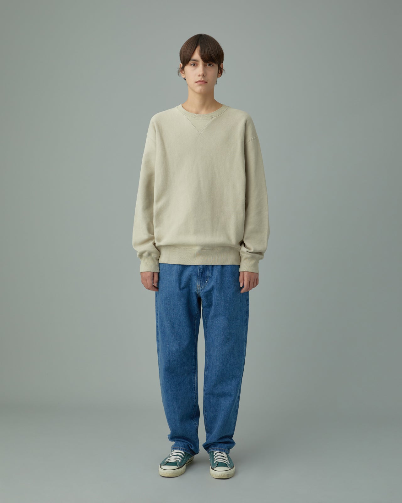 Khakis - Sun Faded Stock Crewneck (Warm Grey) product image 6 | TRAB K-Fashion Australia