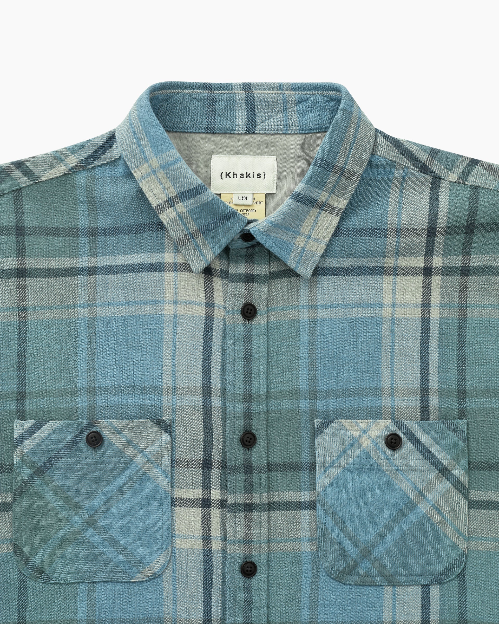 Khakis - Trucker Plaid Shirt (Deep Blue) product image 2 | TRAB K-Fashion Australia