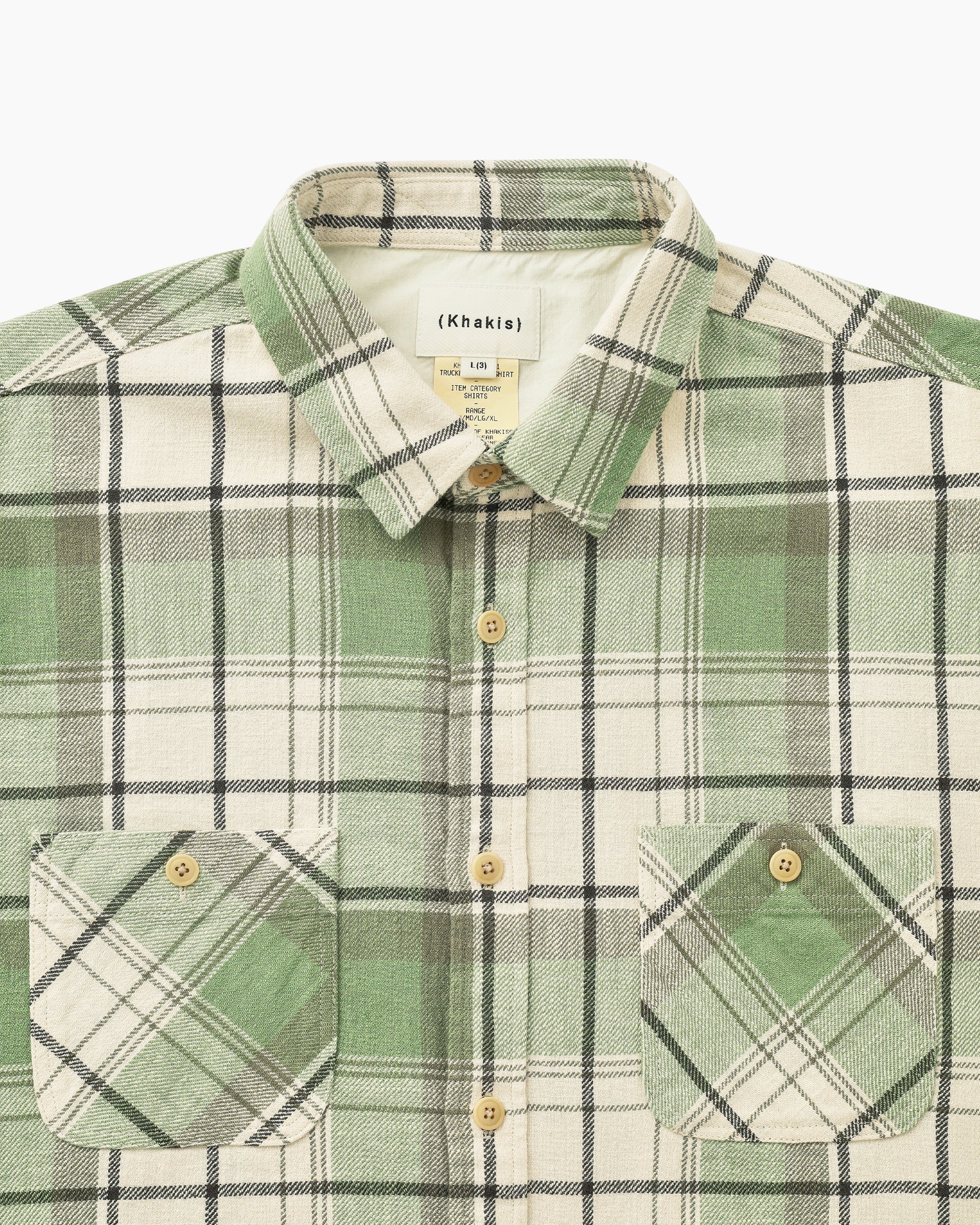 Khakis - Trucker Plaid Shirt (Grass) product image 2 | TRAB K-Fashion Australia