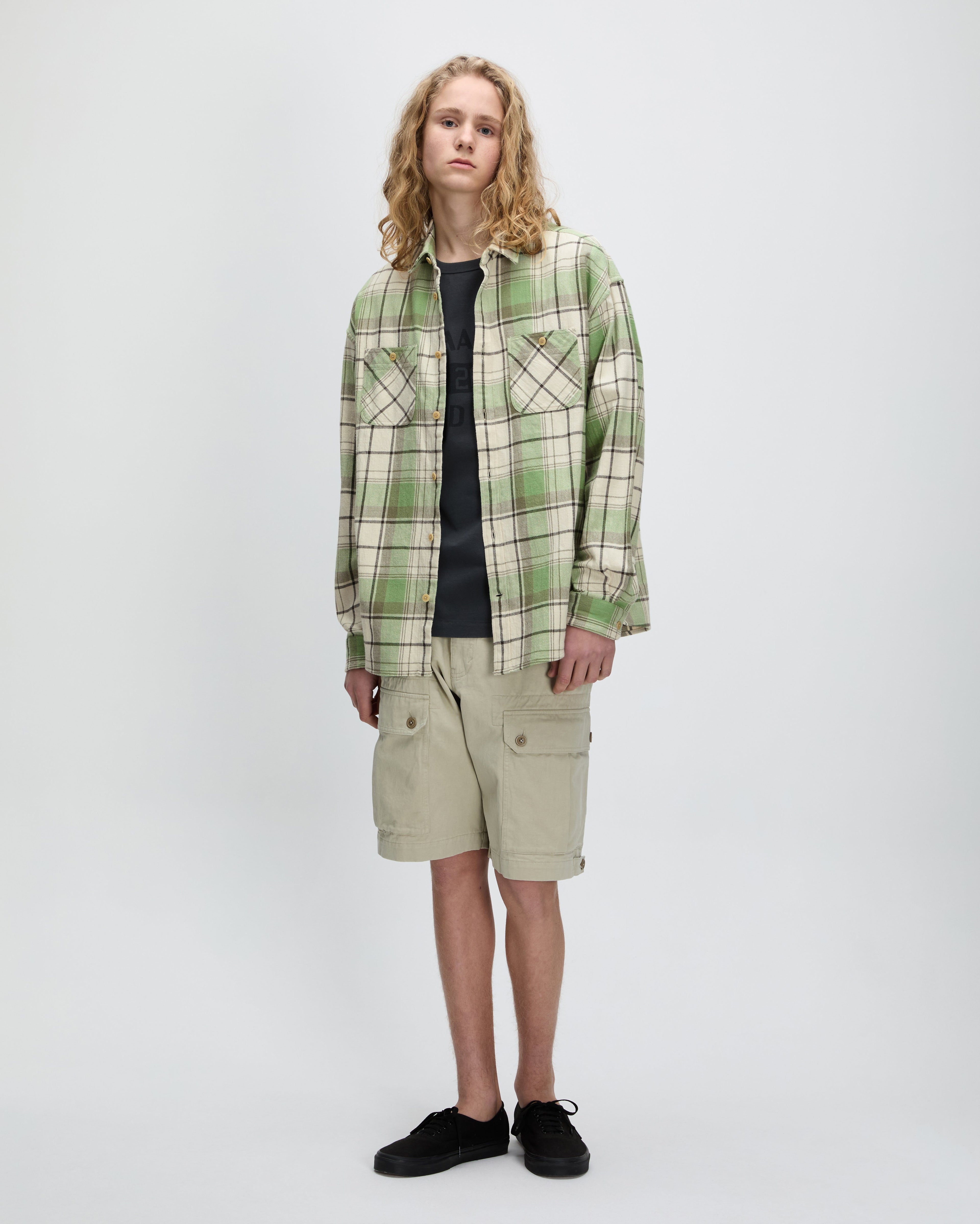 Khakis - Trucker Plaid Shirt (Grass) product image 6 | TRAB K-Fashion Australia