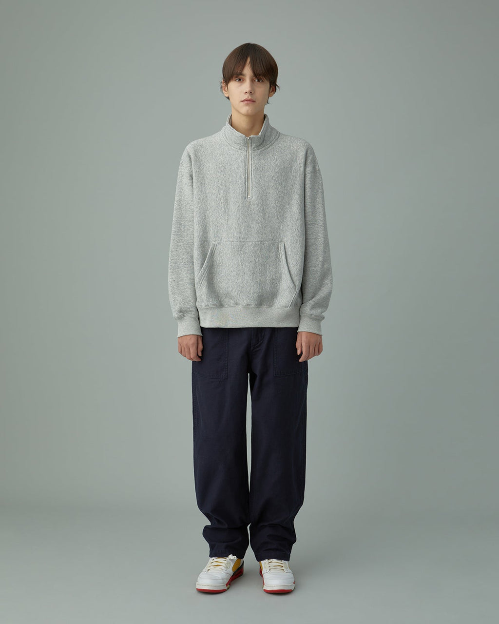Khakis - Half Zip Pocket Pullover (Grey) product image 6 | TRAB K-Fashion Australia