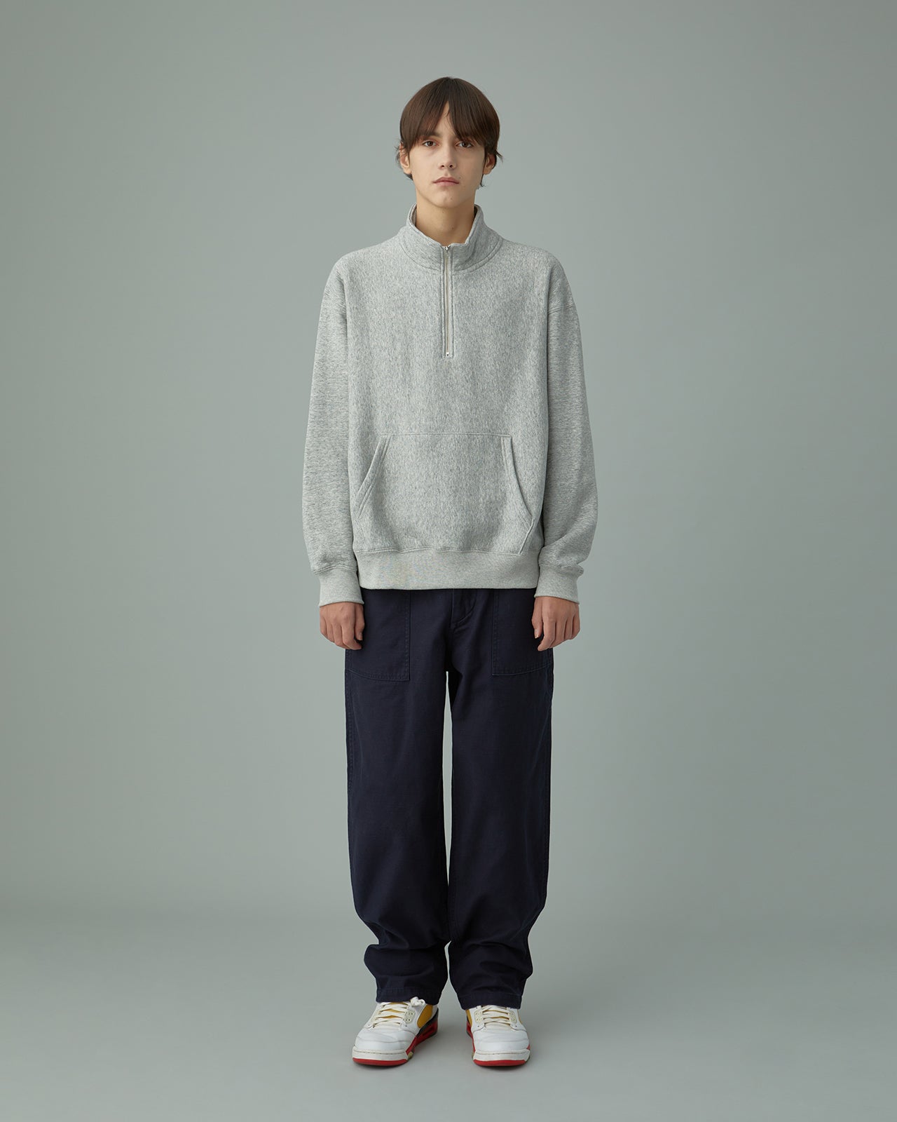 Khakis - Half Zip Pocket Pullover (Grey) product image 6 | TRAB K-Fashion Australia