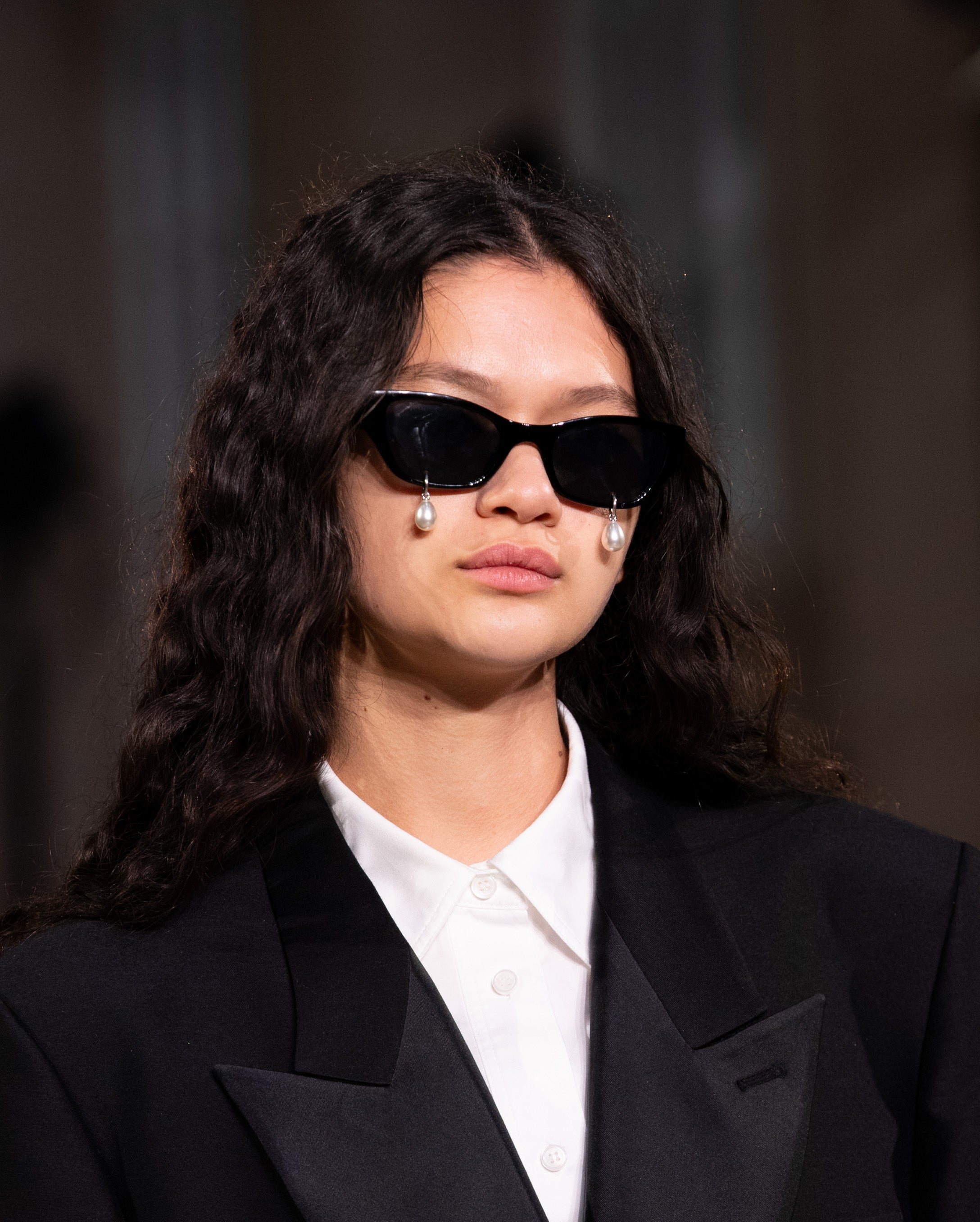 Kimhe Kim - Pearl Tears Cat-Eye Sunglasses (Black) product image 7 | TRAB K-Fashion Australia